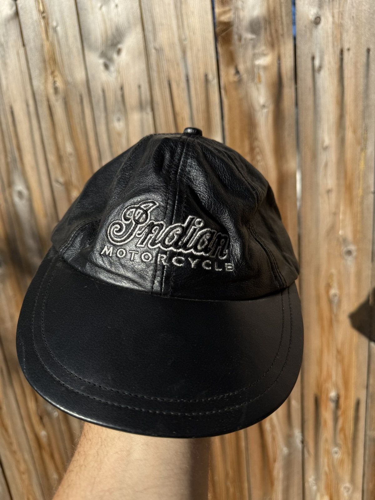 Indian Motorcycle Vintage Indian Motorcycles Hat Strapback Black Leather Size ONE SIZE - 3 Thumbnail