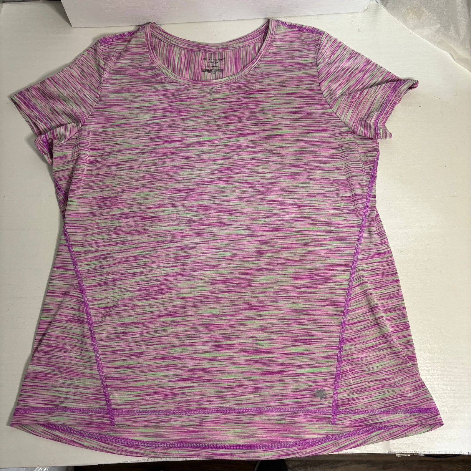 Tek Gear Tek Gear DryTek Space Dye Purple Pink Athletic Tee XL Size XL / US 12-14 / IT 48-50 - 10 Thumbnail