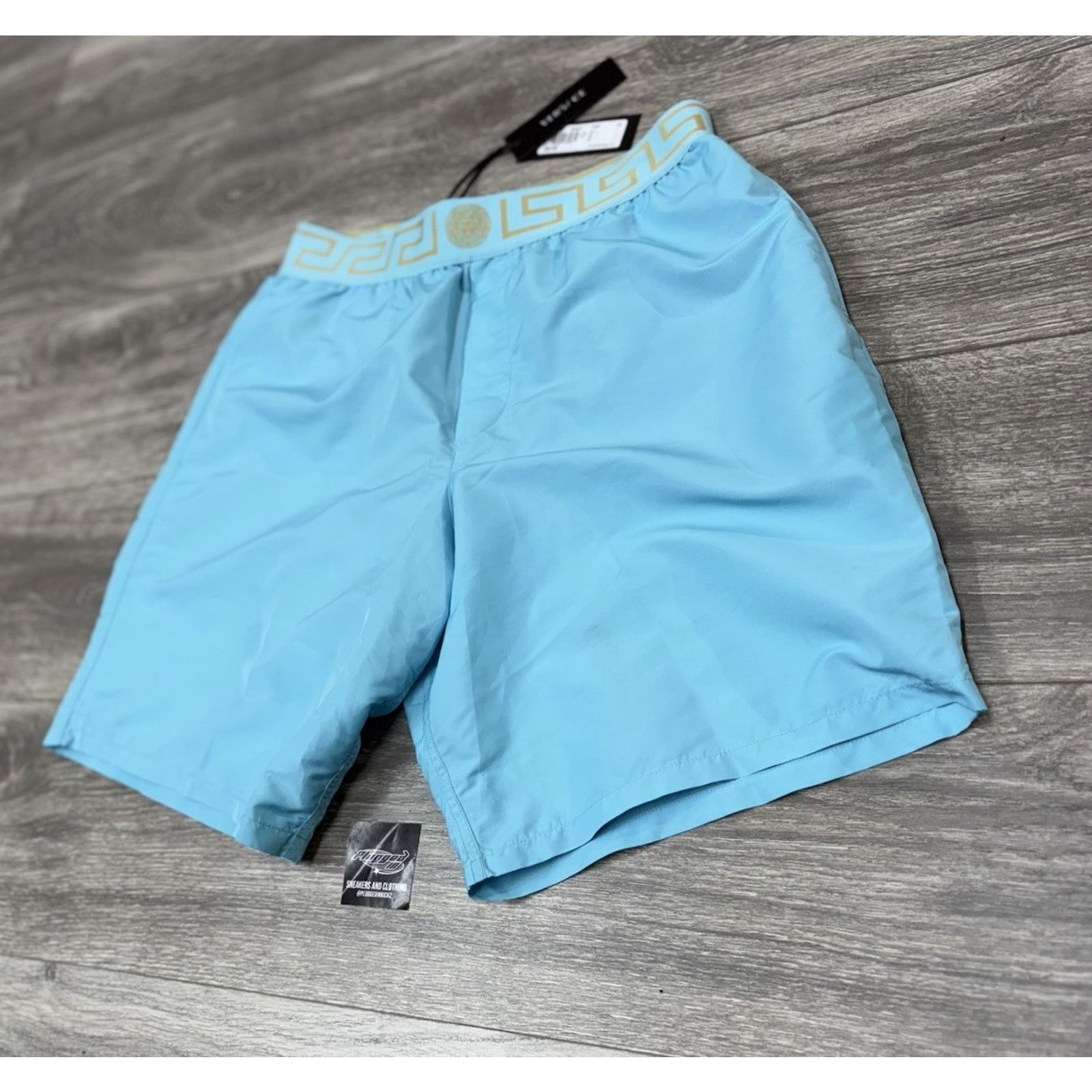 Versace Size 5 - Versace Greca Border Swim Shorts' Blue ' | NEW! Size US 31 - 5 Thumbnail