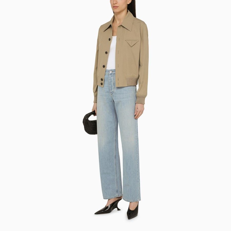 Bottega Veneta o1d2blof0824 Cotton Jackets in Beige Size XS / US 0-2 / IT 36-38 - 2 Thumbnail