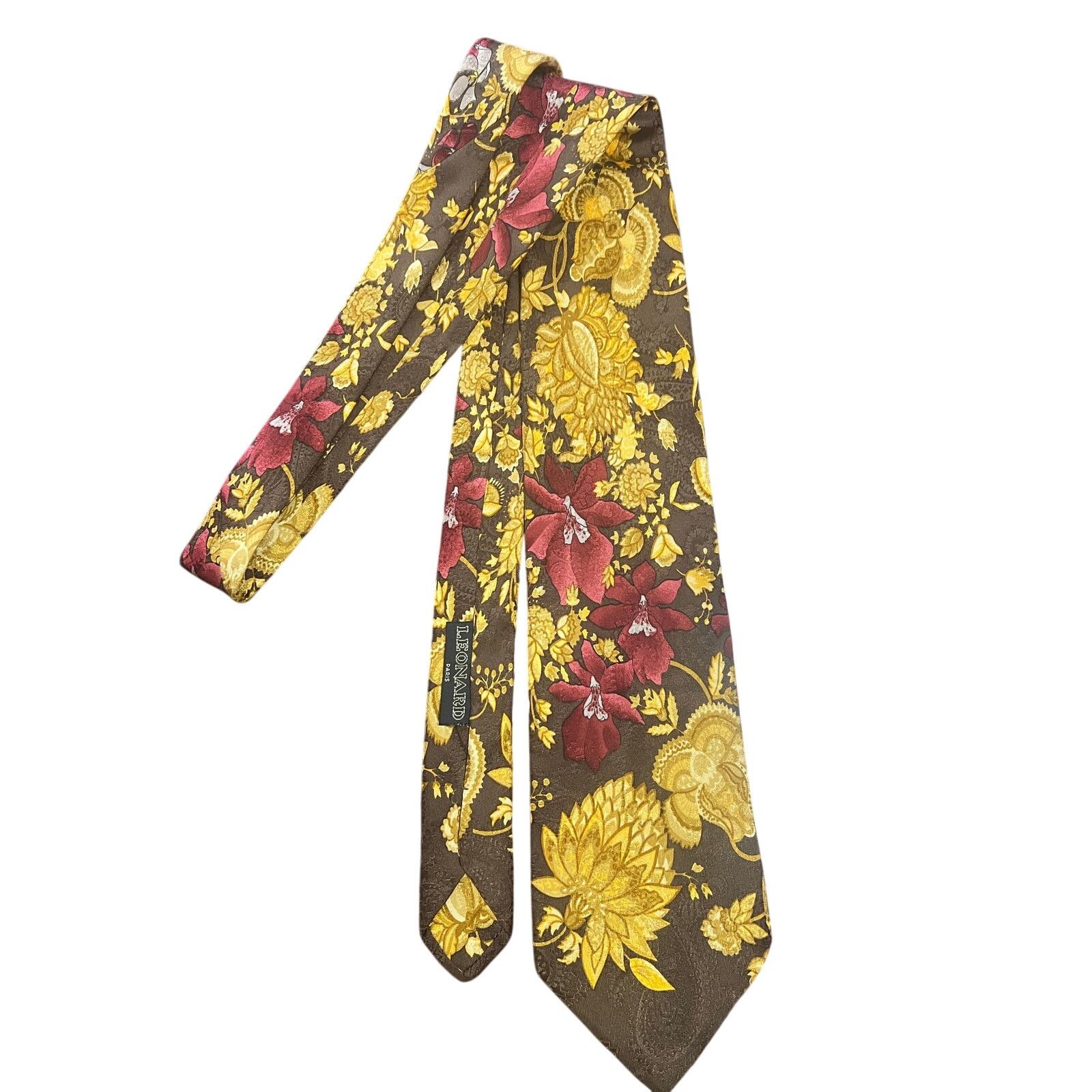 Leonard Paris Vintage Leonard Paris Silk Tie | Men's Designer Tie Size ONE SIZE - 1 Thumbnail