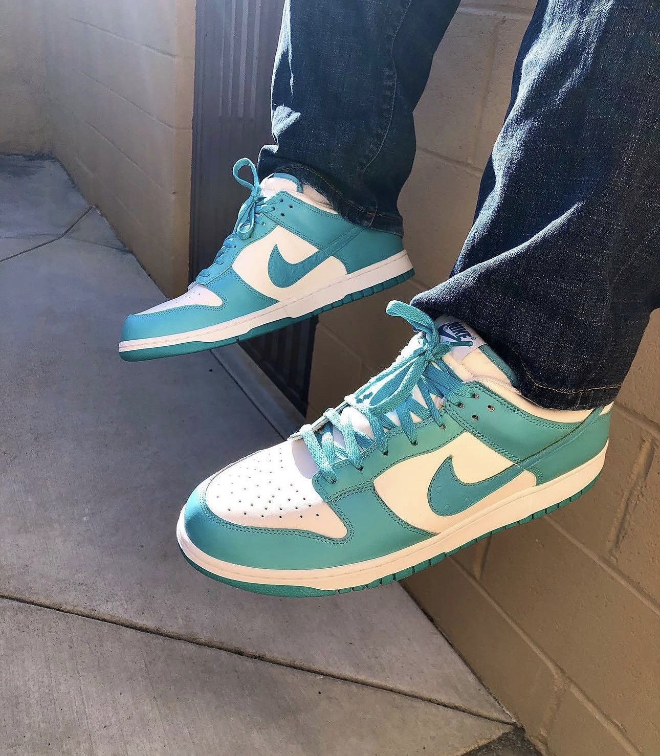 Nike Vintage 2010 Nike Dunk Low Mineral Blue “Ostrich Pack” Size US 14 / EU 47 - 1 Thumbnail