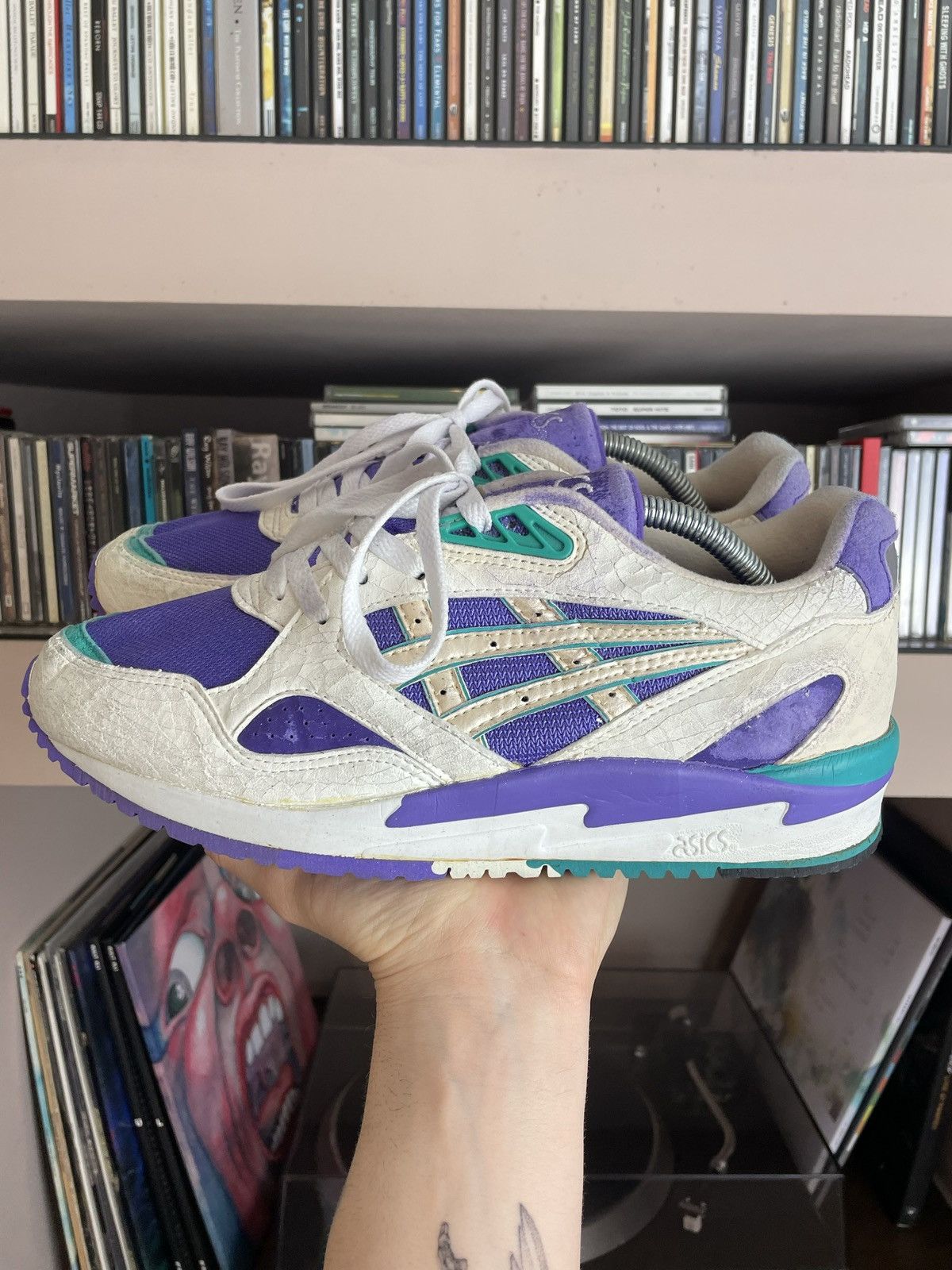 image of Vintage Early 90's Asics Gel Trainer Shoes Sneakers Hype in Purple, Men's (Size 10)