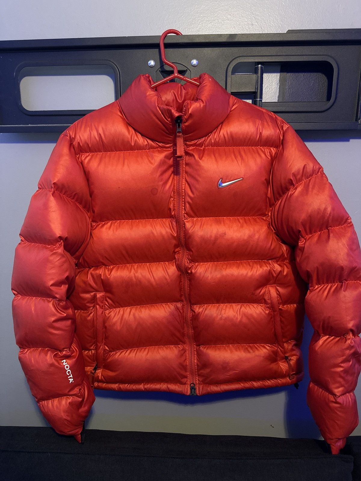 Drake Nike Nocta red puffer jacket Size US L / EU 52-54 / 3 - 1 Thumbnail