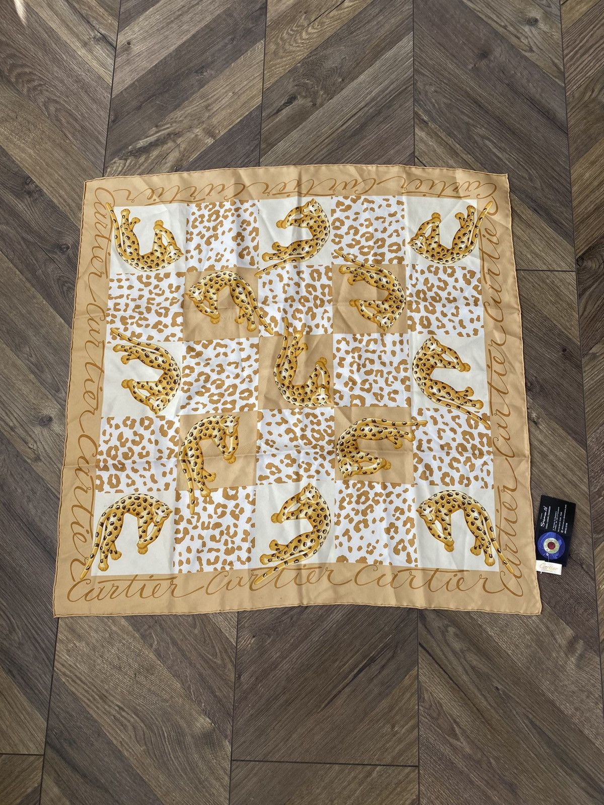 Cartier Vintage Cartier Silk Scarf Panther Size ONE SIZE - 2 Thumbnail