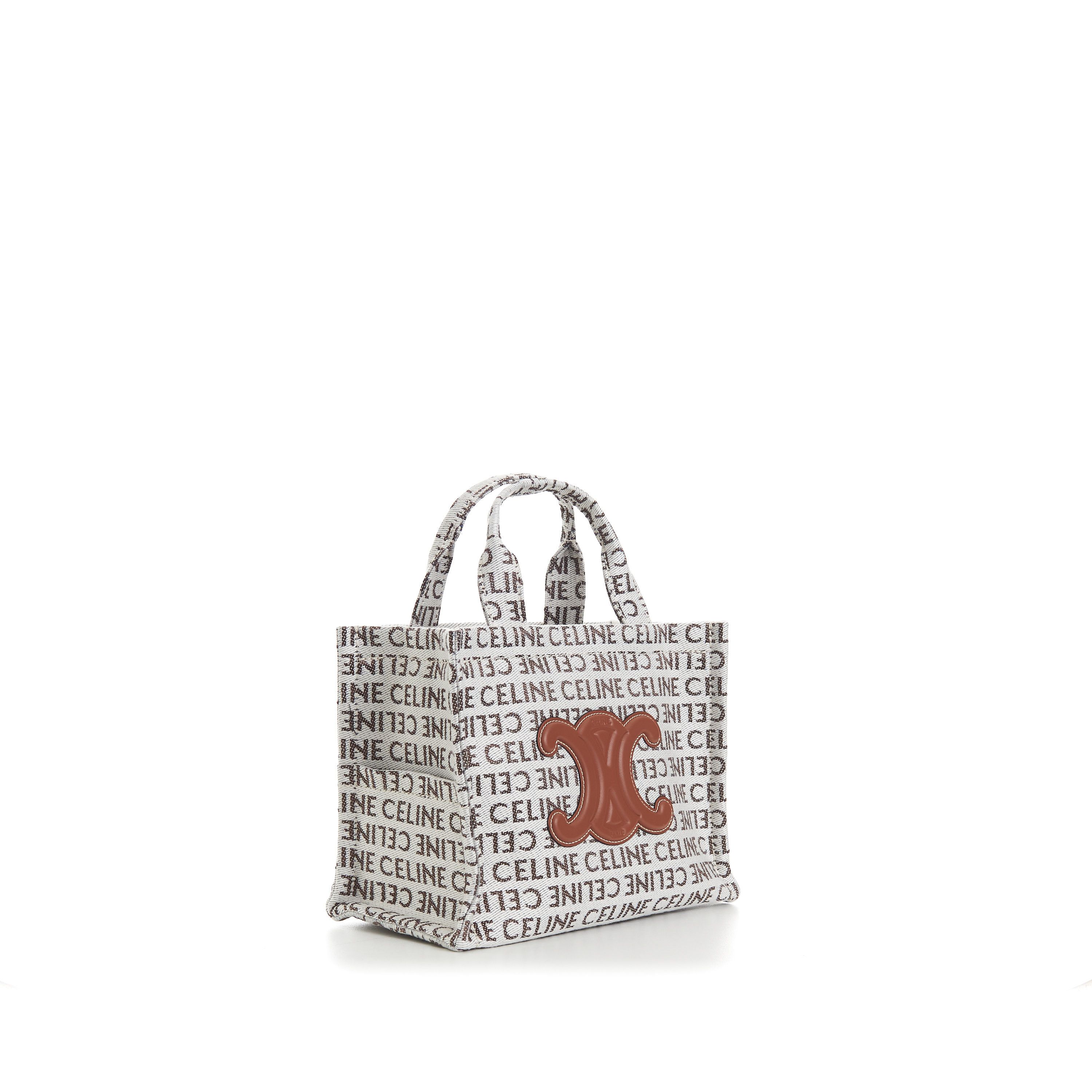 Celine Small Cabas Thais Bag - Textile, Celine All-Over, Triomphe Size ONE SIZE - 8 Thumbnail