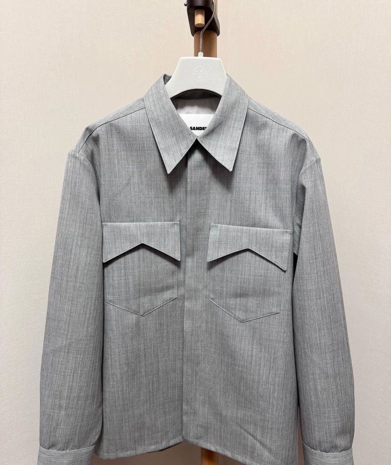 Jil Sander Jil Sander size 39 Grey Shirt Jacket Size US M / EU 48-50 / 2 - 1 Thumbnail