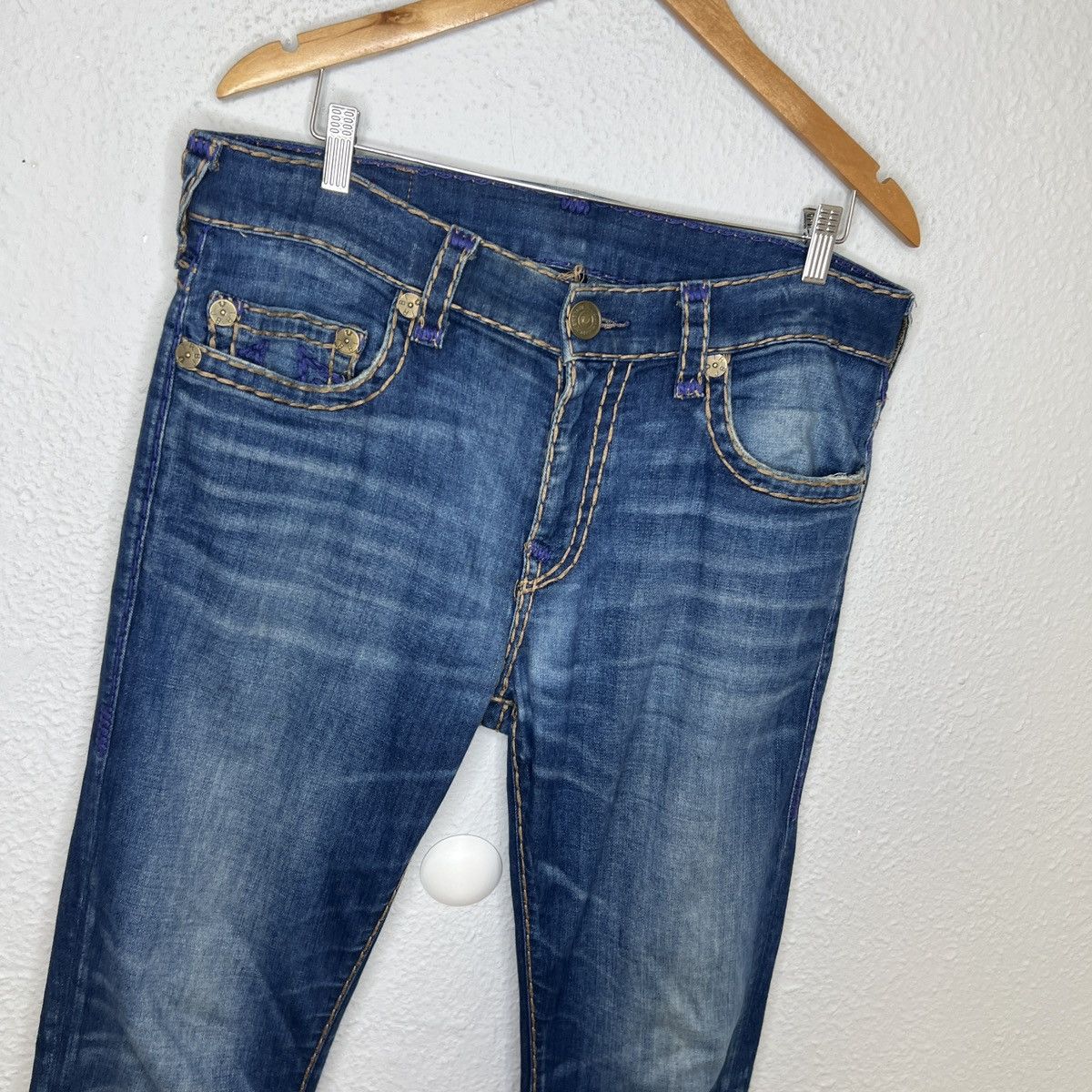 Japanese Brand × True Religion × Vintage Vintage True Religion Rocco QT Denim Jeans Japan Blue 34 Size US 34 / EU 50 - 6 Thumbnail