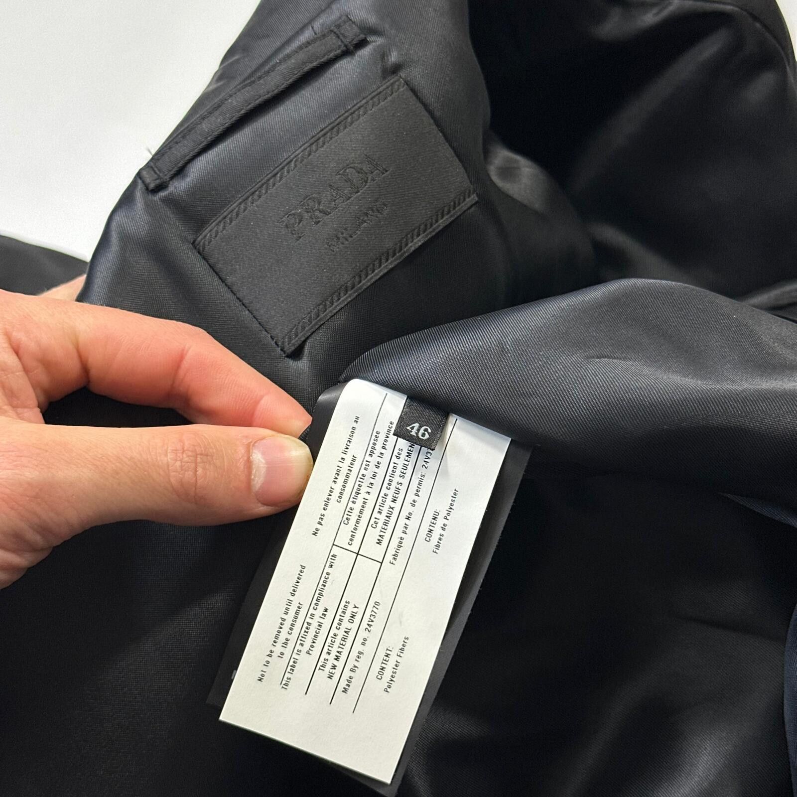 Prada Prada Milano 2011 Gabardine Nylon Leather Jacket + Belt - M Size US M / EU 48-50 / 2 - 12 Thumbnail