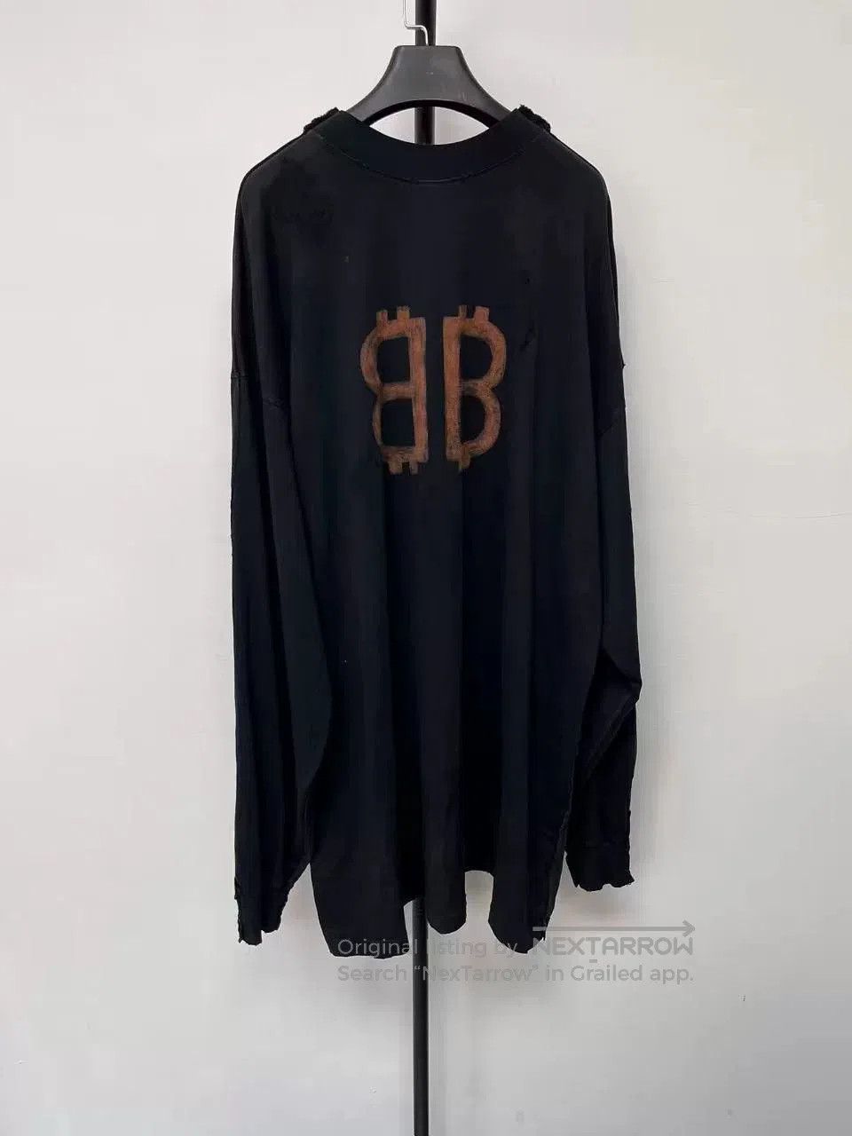 Balenciaga Balenciaga Logo Print Loose Long Sleeve T-shirt. Size US XS / EU 42 / 0 - 2 Thumbnail