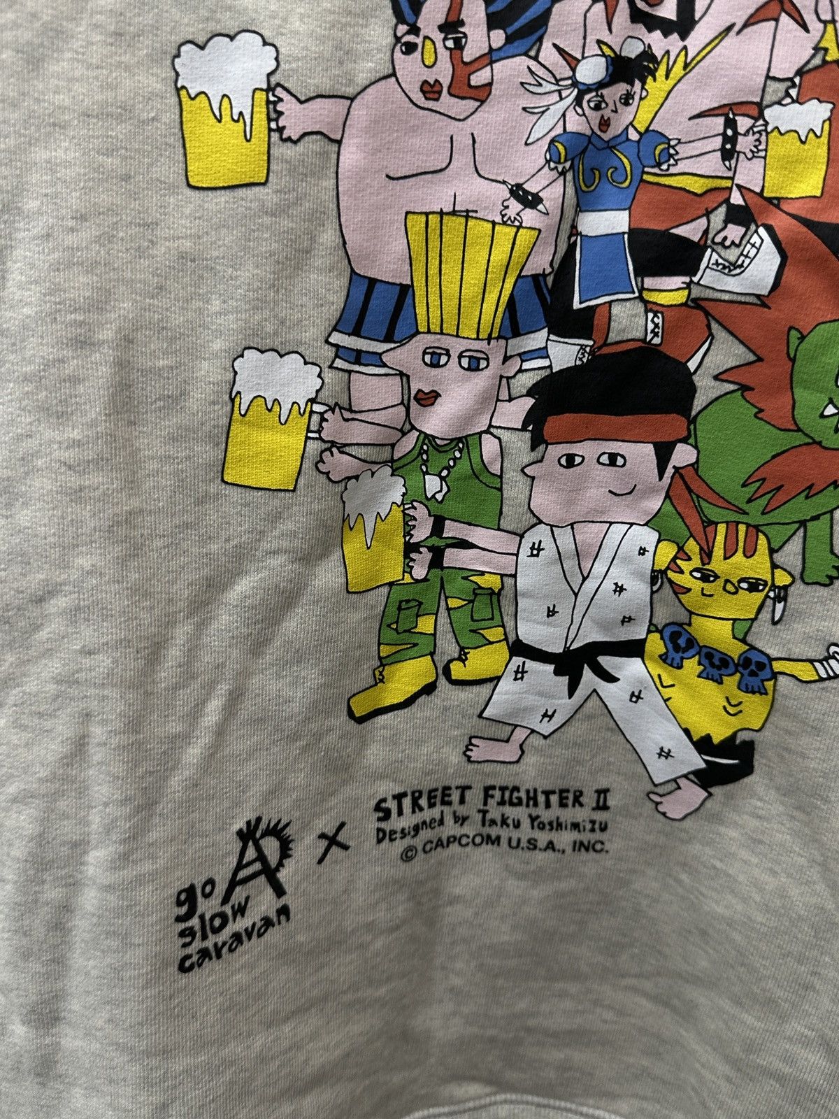 go slow caravan AW20 Go Slow Caravan X Street Fighter Grey Hoodie Size US M / EU 48-50 / 2 - 5 Thumbnail