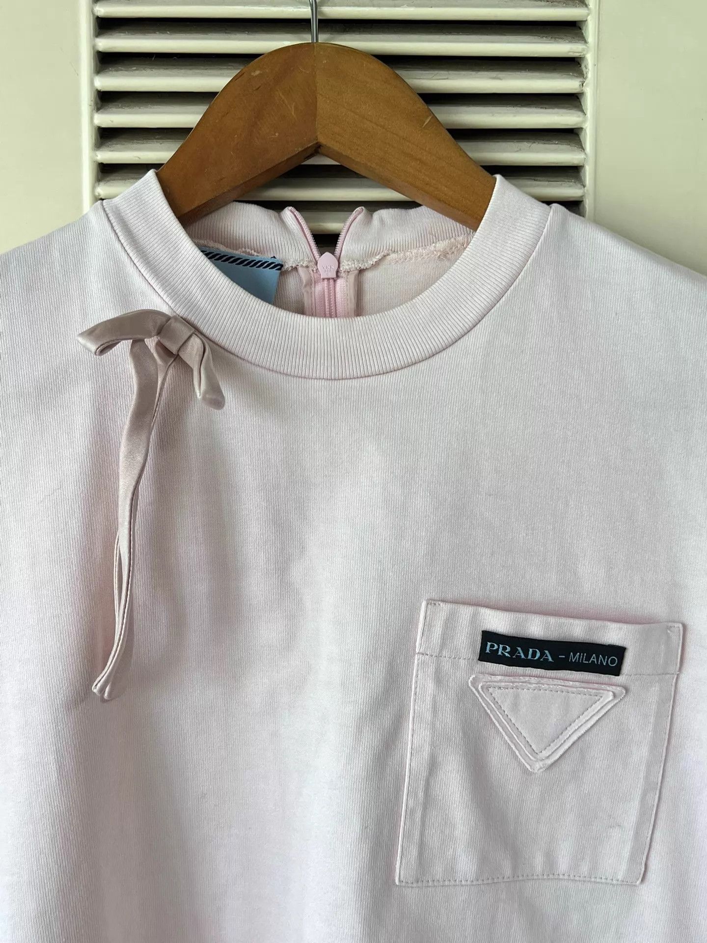 Prada Prada Nude Pink Dress 38 Bow & Triangular Logo Pocket Size XS / US 0-2 / IT 36-38 - 3 Thumbnail