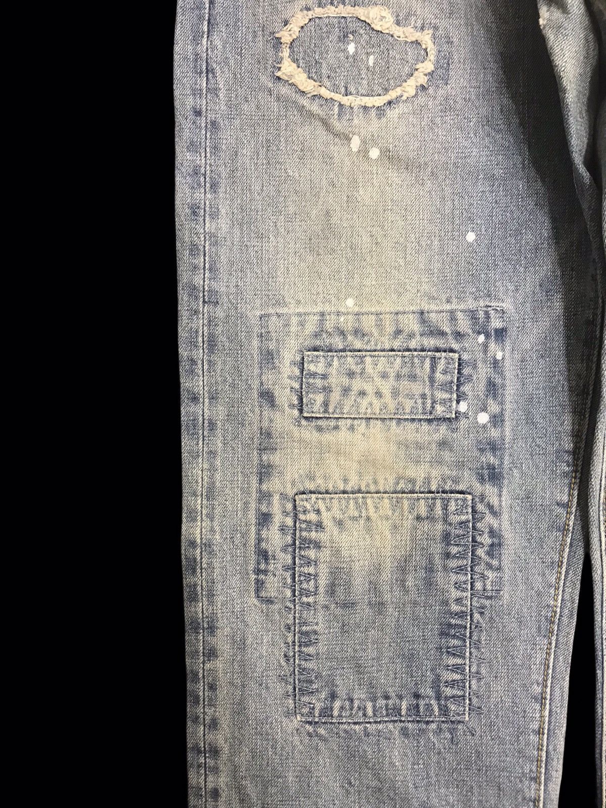 Designer 💥ULTRA RARE💥JPRESS HEAVY PATCHWORK DISTRESSED DENIM F138 Size US 32 / EU 48 - 7 Thumbnail