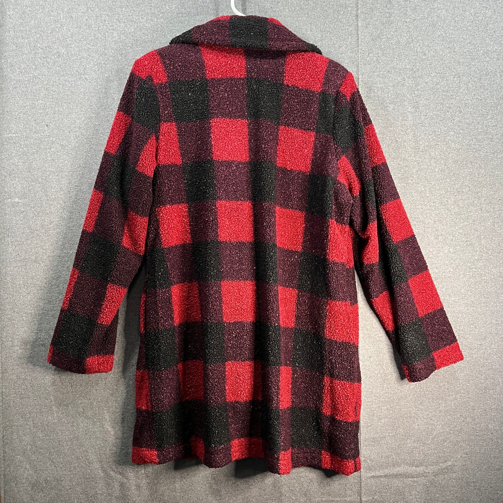 Other Joan Rivers Regular Plaid Sherpa Teddy Coat Size Large Size L / US 10 / IT 46 - 2 Thumbnail