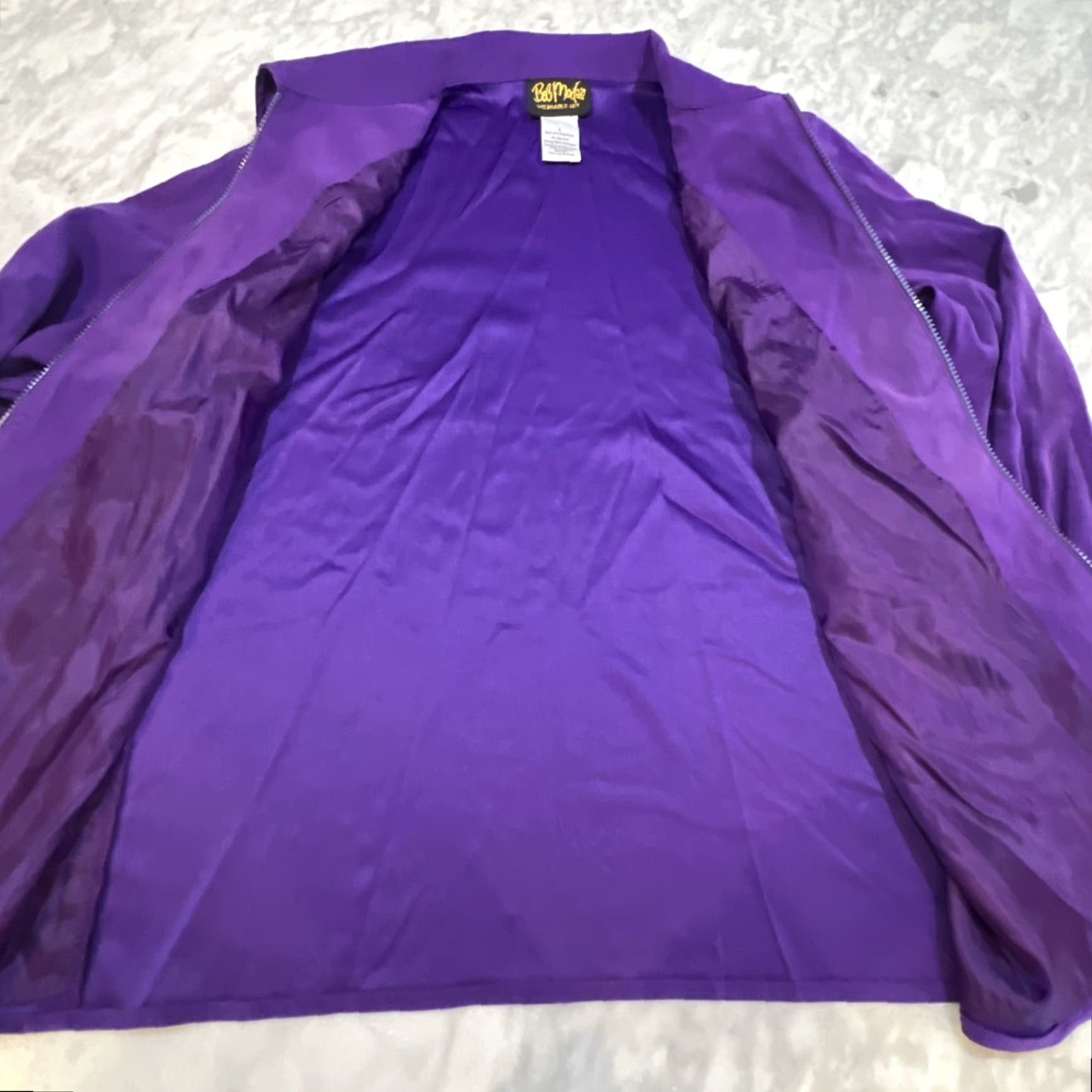 Bob Mackie VINTAGE Bob Mackie Jacket Top Women L Wearable Art Faux Suede Floral Embroidery Jacket Size L / US 10 / IT 46 - 7 Thumbnail