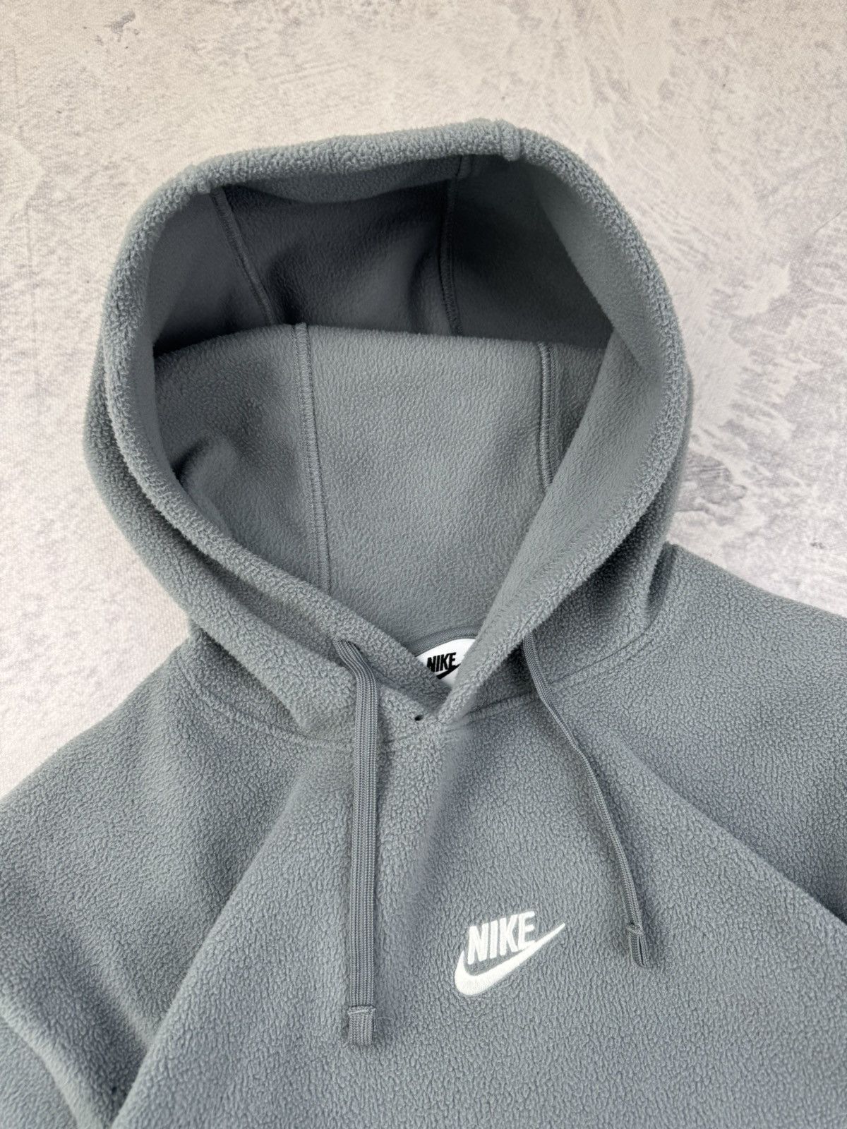 Nike × Vintage NIKE TEDDY FLEECE VINTAGE LOGO OVERSIZE BOXY HOODIE Size US M / EU 48-50 / 2 - 4 Thumbnail