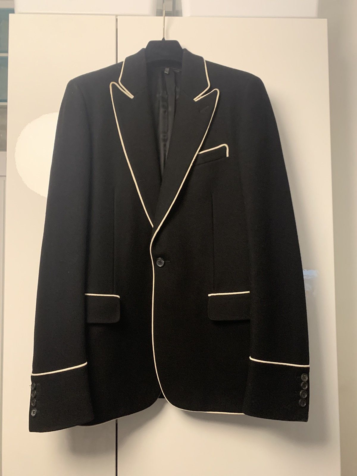 Dior Black jacket with piping Size 48S - 1 Thumbnail