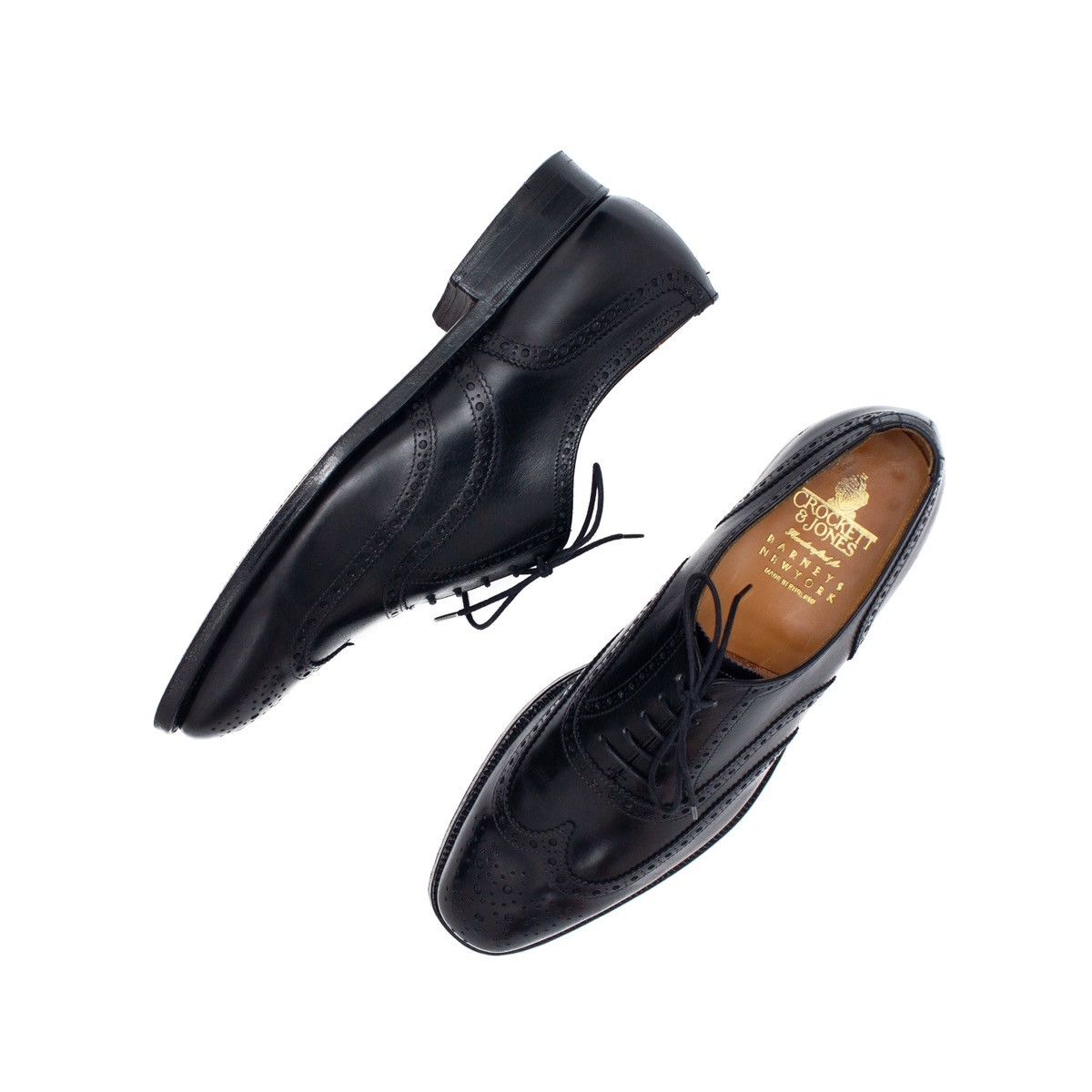 Crockett & Jones 875$ Crockett & Jones Barneys NY Black Leather Brogues US8 Size US 8 / EU 41 - 16 Thumbnail
