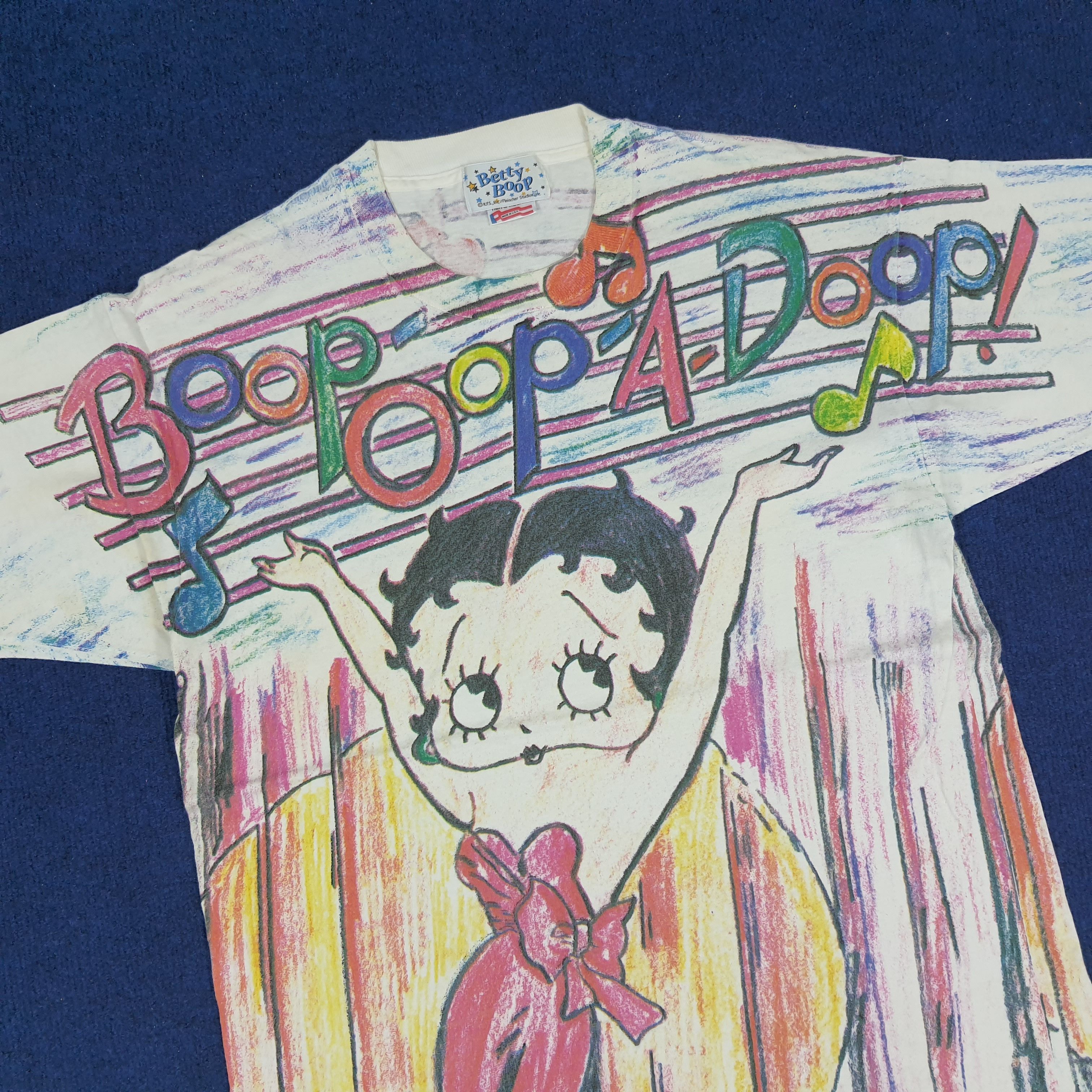 Cartoon Network × Vintage Vintage Betty Boop Overprinted Tshirt Size US M / EU 48-50 / 2 - 2 Thumbnail