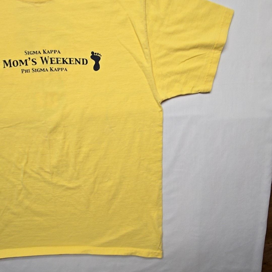 Fruit Of The Loom Vintage Sigma Kappa Mom's Weekend Oregon State Yellow L Tee Size US L / EU 52-54 / 3 - 4 Thumbnail