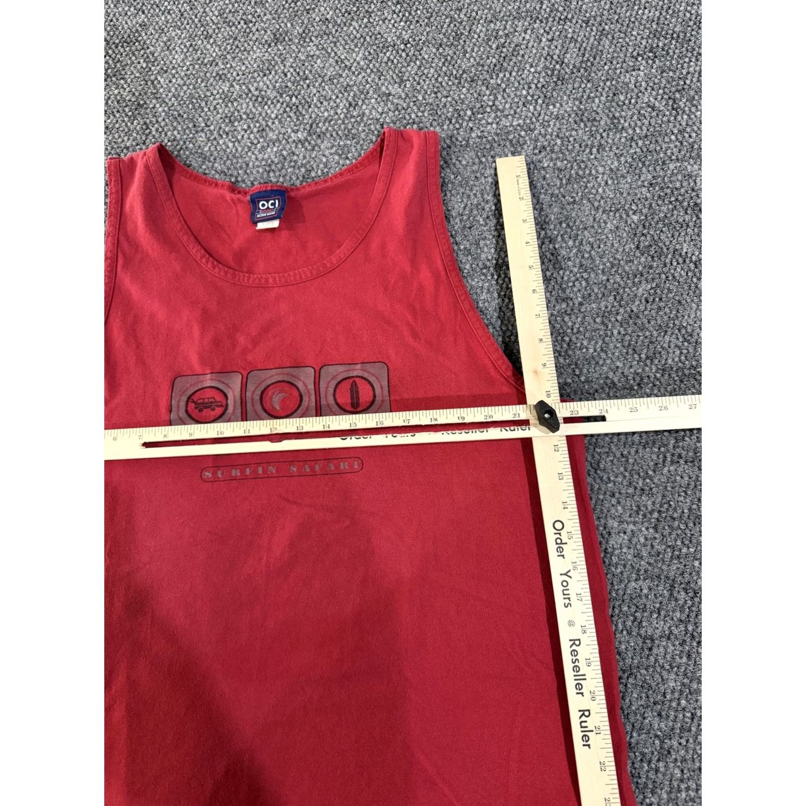 Vintage OCI Sport Tank Mens XL Red Surfin Safari Graphic Beach Sleeveless 100% Cotton Summer Activewear Shirts Mens XL Red Graphic Print Beach Surfin Safari"} Size US XL / EU 56 / 4 - 7 Thumbnail