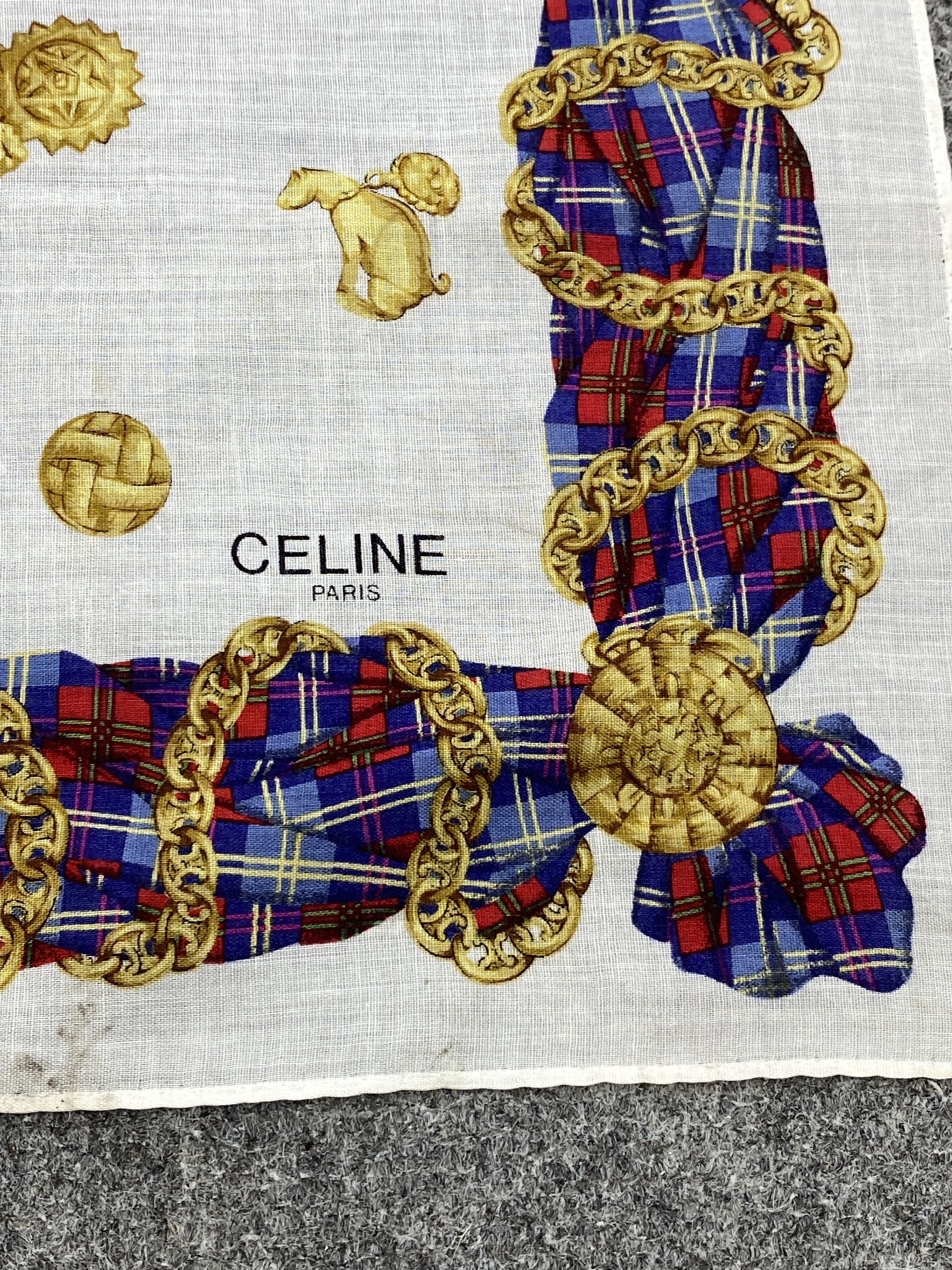 Celine Vintage Celine Handkerchief / Neckerchief / Bandana HKC1027 Size ONE SIZE - 8 Thumbnail