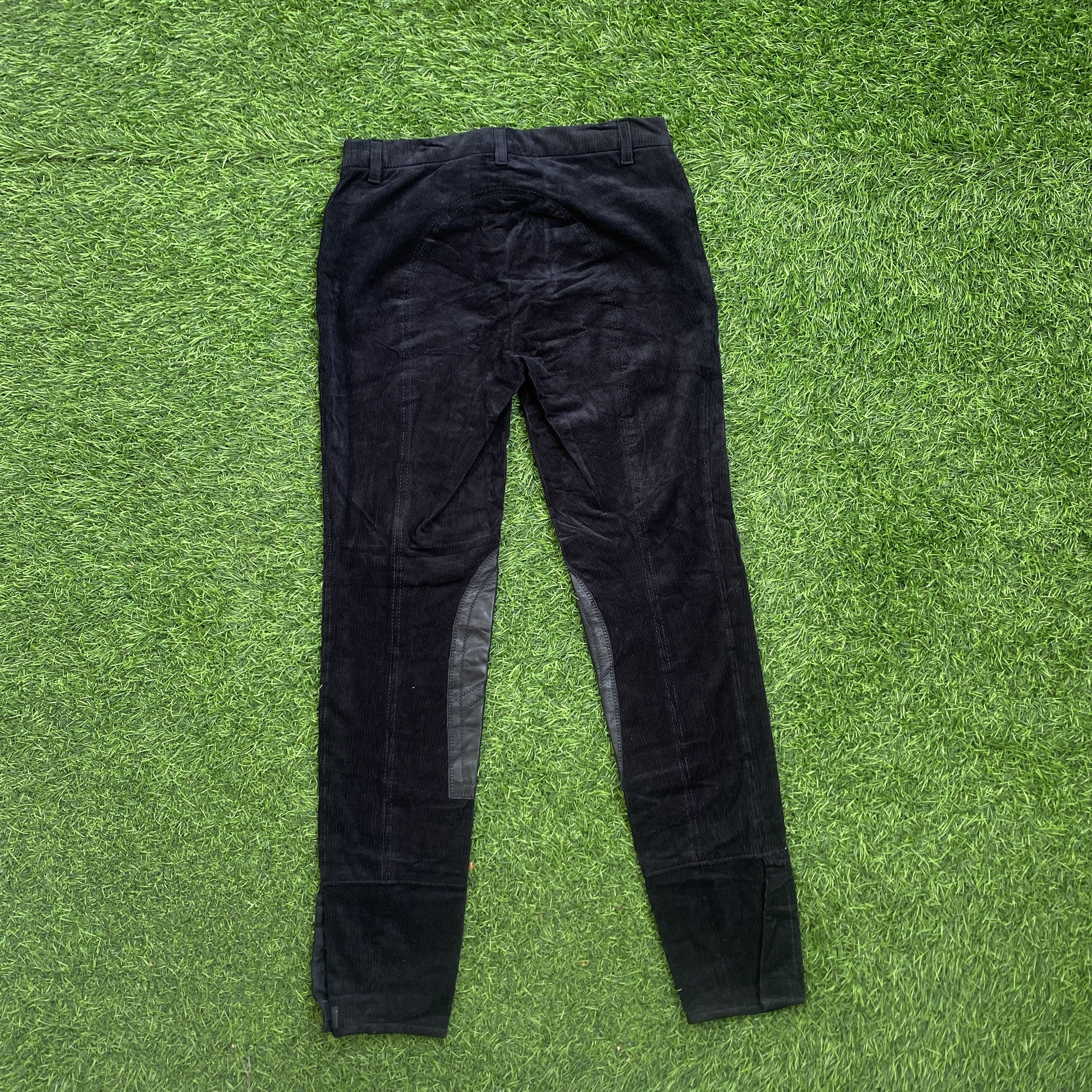 Gucci Gucci Corduroy Slim Tapered Leather Knee Pads Pants in black Size 26" / US 2 / IT 38 - 4 Thumbnail