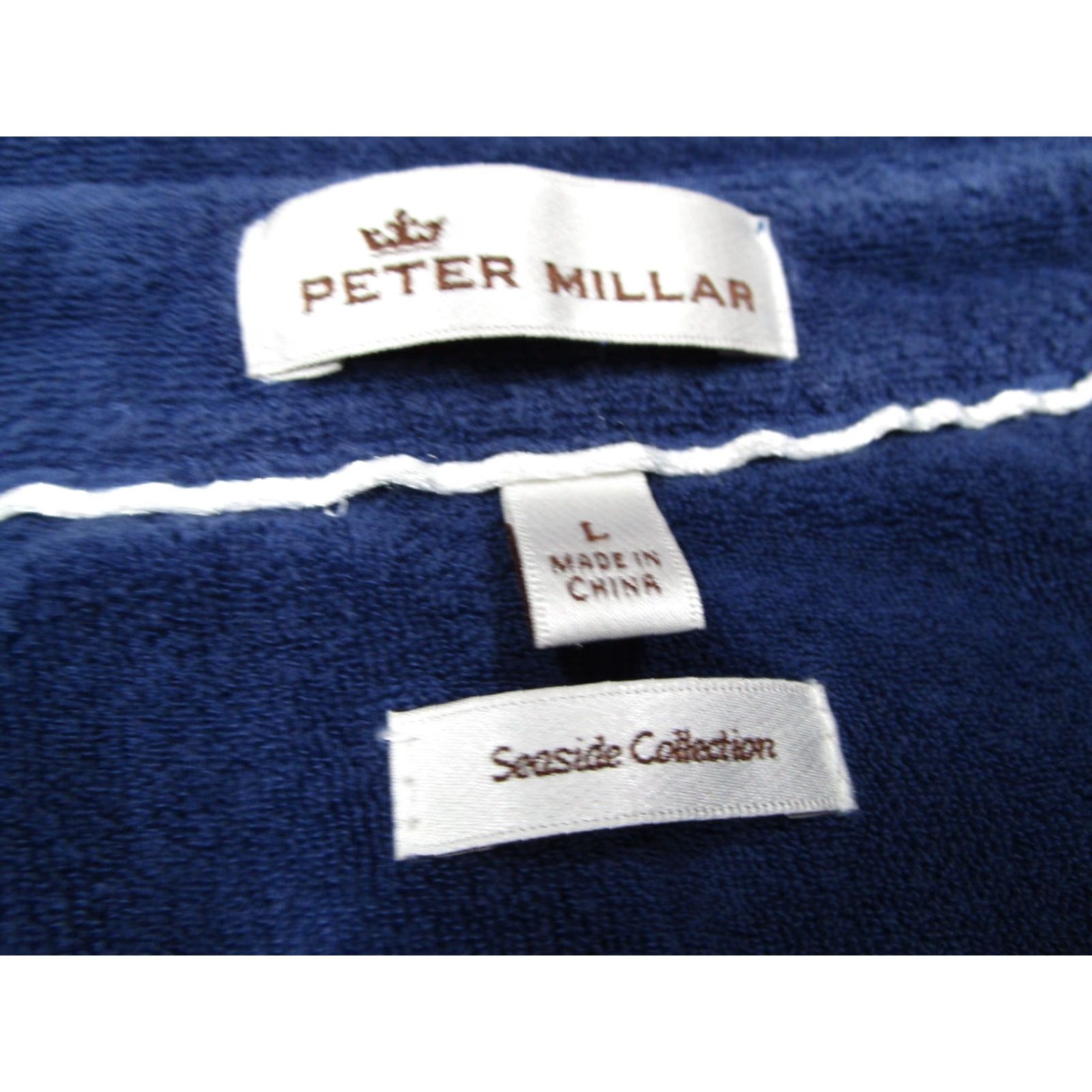 Peter Millar VINTAGE Peter Millar Polo Shirt Men's Large Blue Seaside Collection Short Sleeve Cotton Casual Size US L / EU 52-54 / 3 - 3 Thumbnail