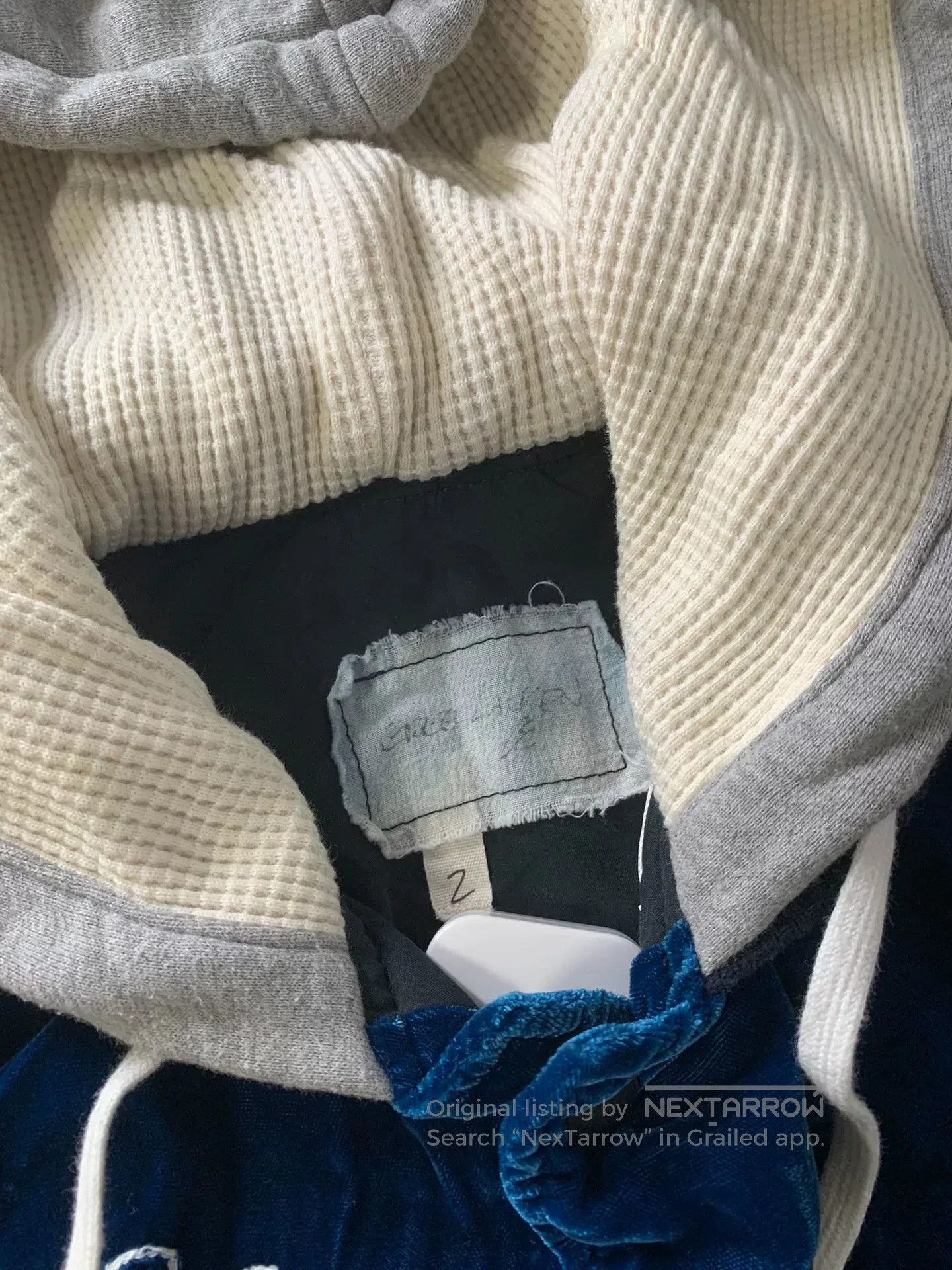 Greg Laurent Blue Velvet Baseball Jacket.