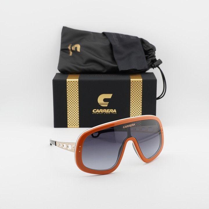 Carrera Carrera FLAGLAB 17 0C3E 9O Unisex Sunglasses Orange Shield Size ONE SIZE - 11 Thumbnail