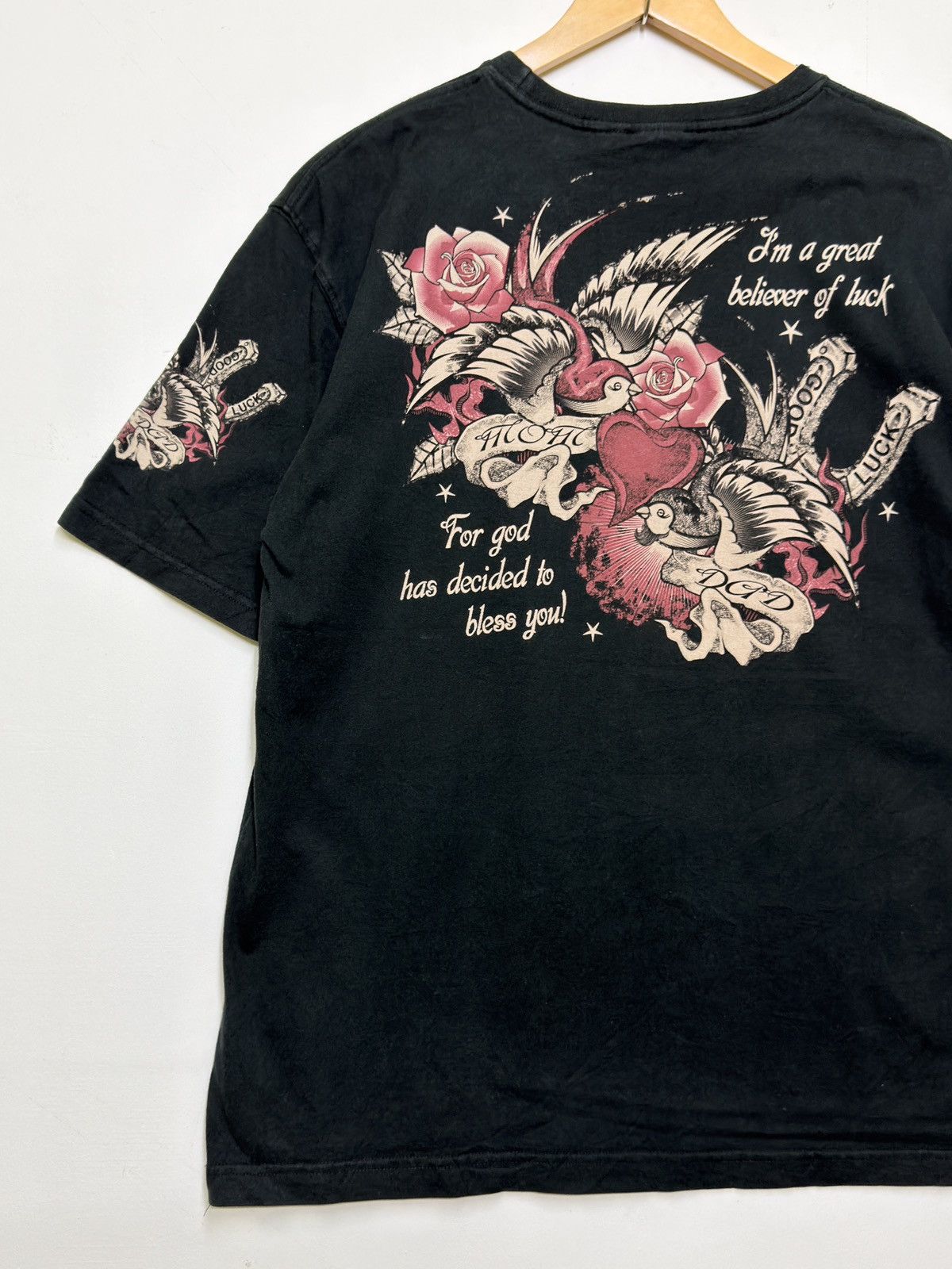 Vintage Vintage Blood Message Swallow Tattoo Graphic Tee Japan Size US S / EU 44-46 / 1 - 10 Thumbnail