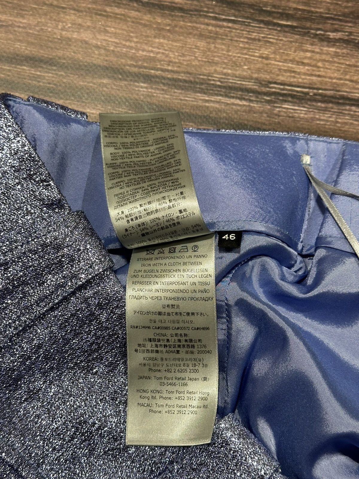 Tom Ford × Vintage Vintage short Tom Ford Iridescent Sabla Size 32" / US 10 / IT 46 - 10 Thumbnail