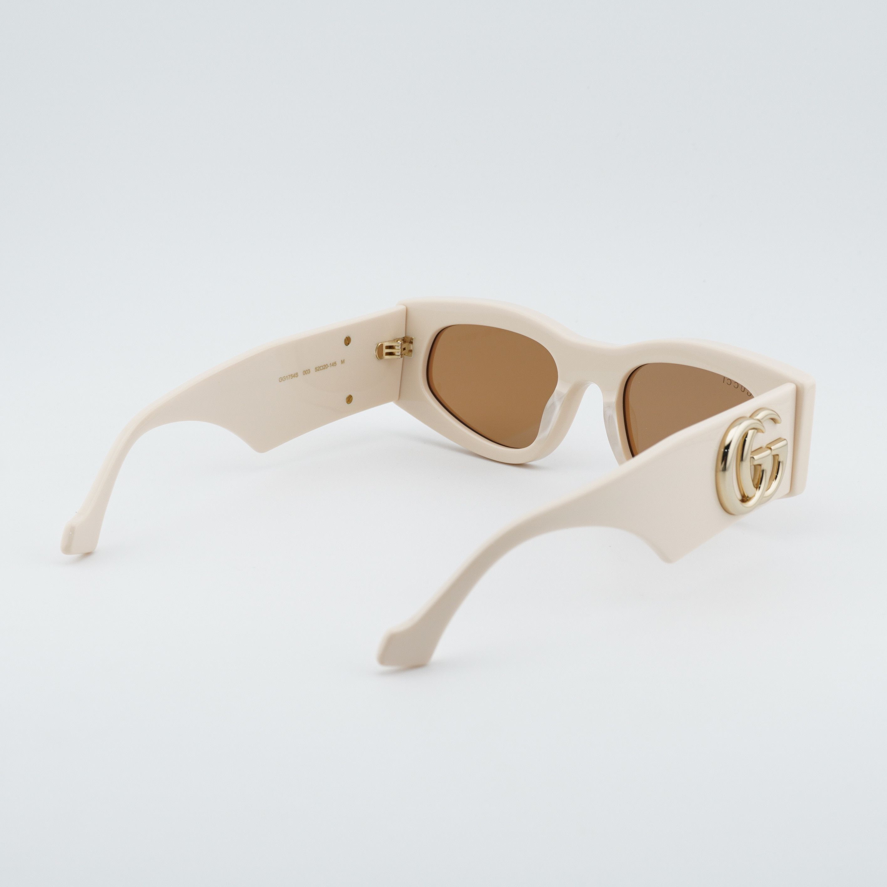 Gucci Gucci GG1754S 003 Women Sunglasses Beige Rectangle Frame Size ONE SIZE - 7 Thumbnail
