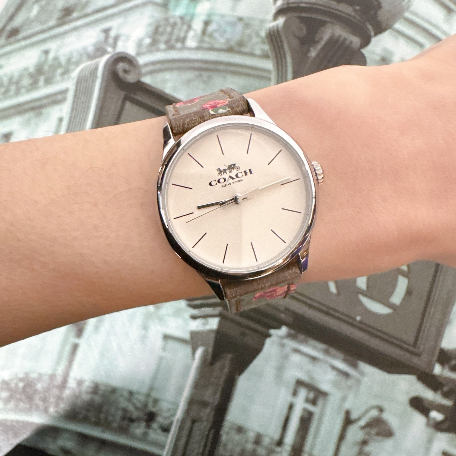 Coach Coach 14503215 Ruby Signature Floral Print Leather Watch Size ONE SIZE - 6 Thumbnail