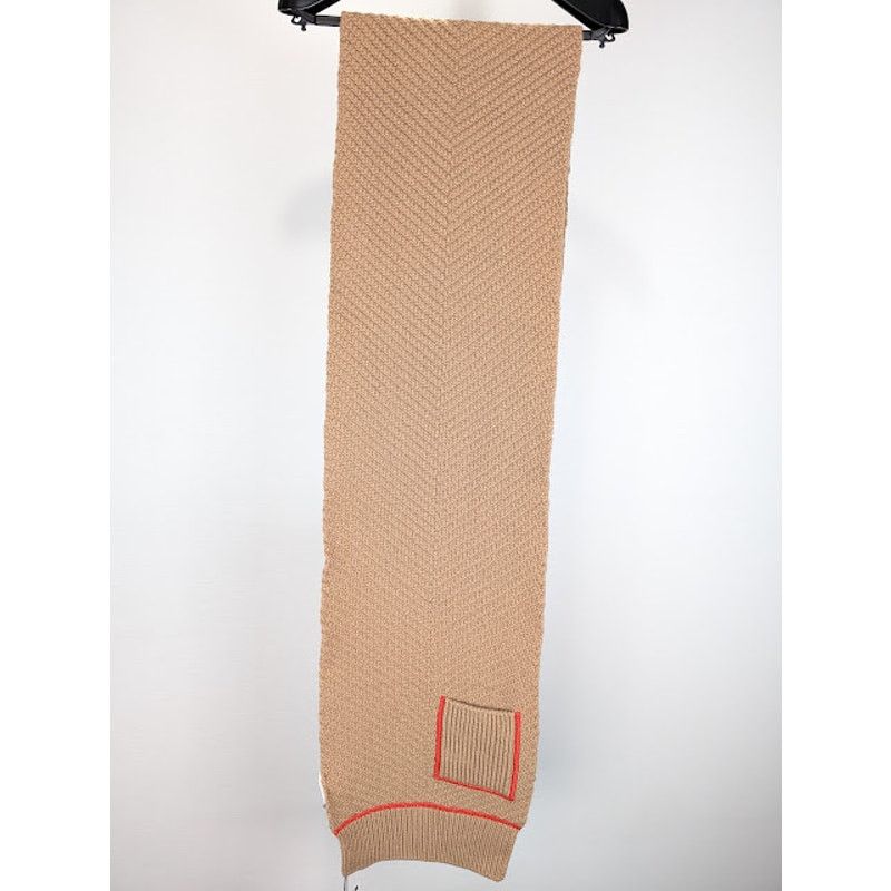 Bottega Veneta o1rshd1 Size: OS / Overlock Wool Cashmere Scarf in Camel Size ONE SIZE - 2 Thumbnail