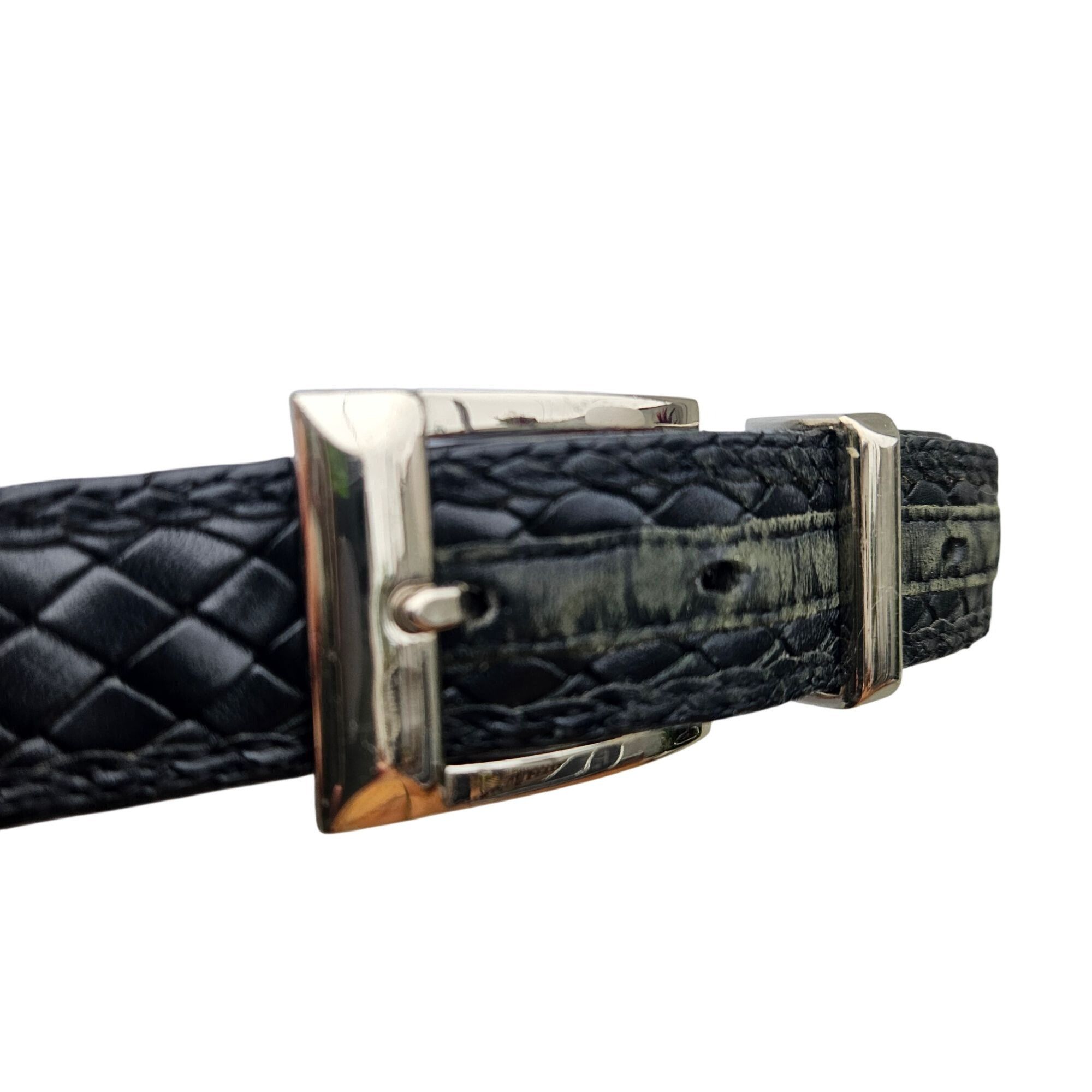 Bragano Bragano Black Woven Leather Belt Mens Made in Canada XL 41–4 Size 42 - 7 Thumbnail