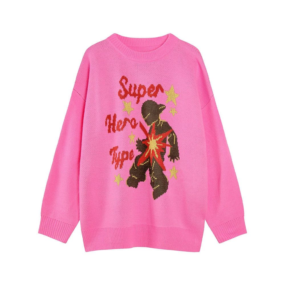 Vintage Men's Loose Casual Anime Cartoon Crew Neck Sweater Size US M / EU 48-50 / 2 - 1 Thumbnail