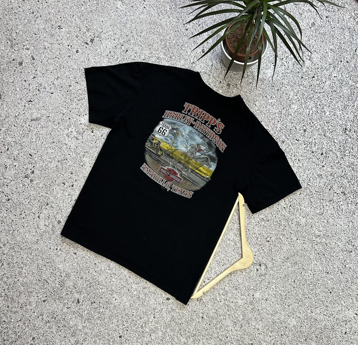 Band Tees × Harley Davidson × Vintage Vintage 2014 Trip’s Harley Davidson Texas Route 66 T-Shirt Size US XXL / EU 58 / 5 - 2 Thumbnail