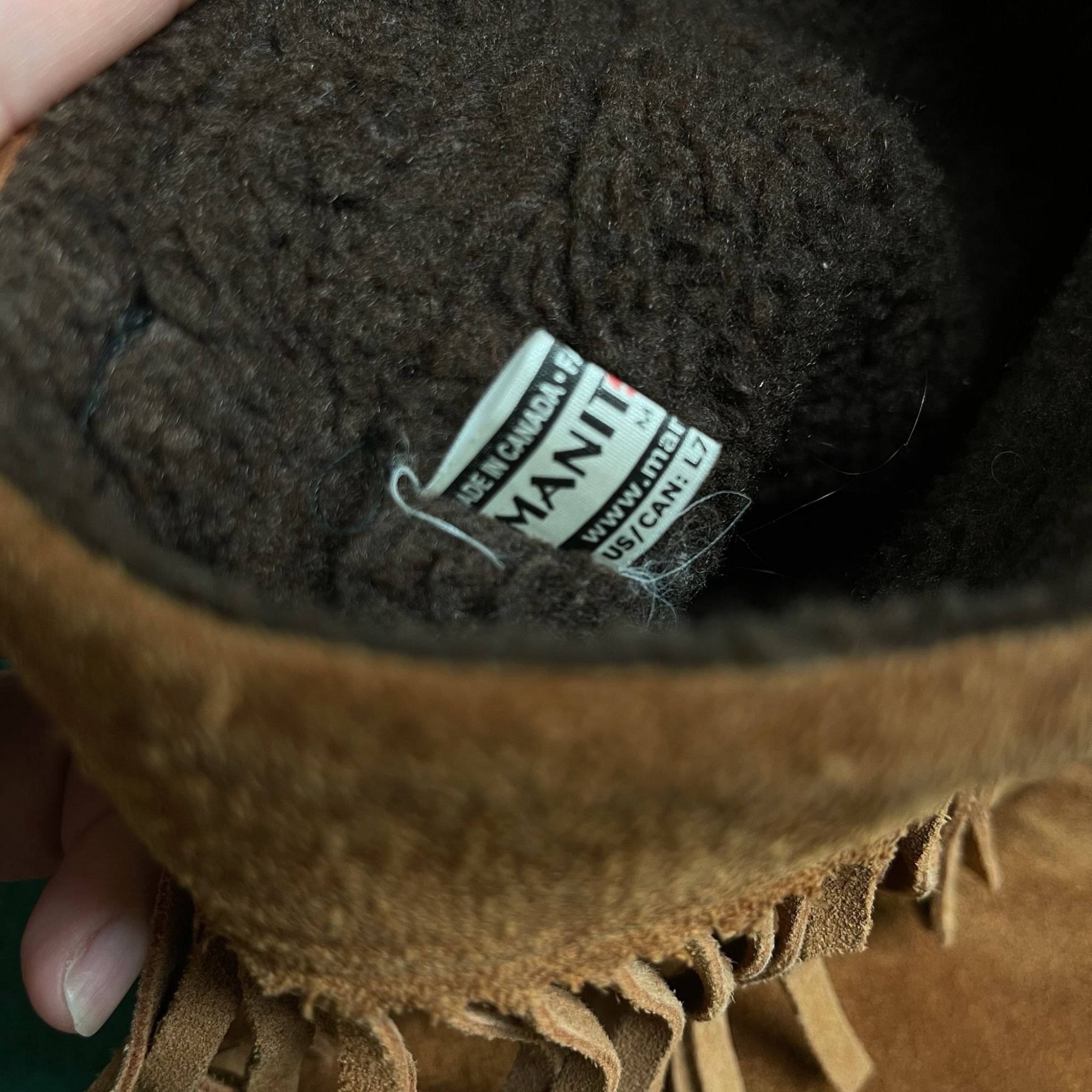 Other Fringe Moccasin Boots Made In Canada Size 7 Suede Upper Shea Size US 7 / IT 37 - 5 Thumbnail