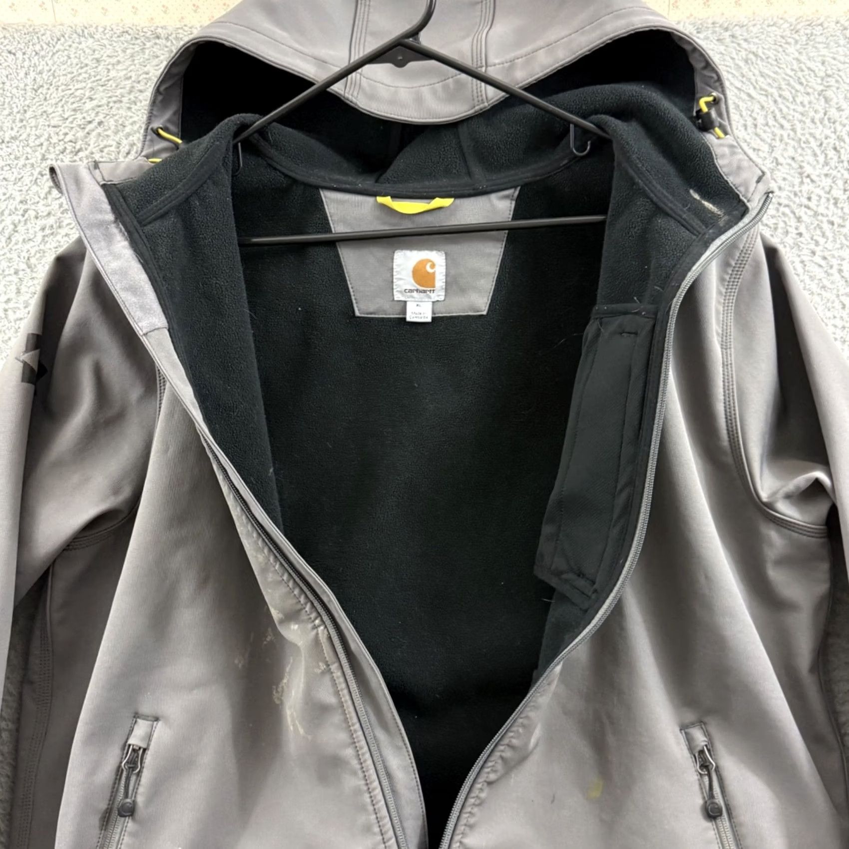 Carhartt Carhartt J97 Crowley Jacket Men XL Gray Softshell Hooded Lined Rain Defender Size US XL / EU 56 / 4 - 6 Thumbnail