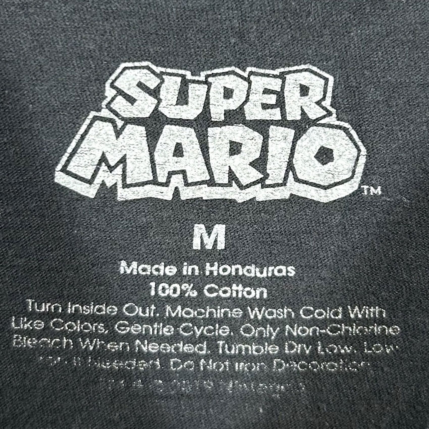 Nintendo Nintendo Super Mario Characters Graphic T-shirt Mens M Black Graphic Print Short Sleeve 100% Cotton 2010s Retro 90s Cartoon Heroes Mens Size US M / EU 48-50 / 2 - 3 Thumbnail