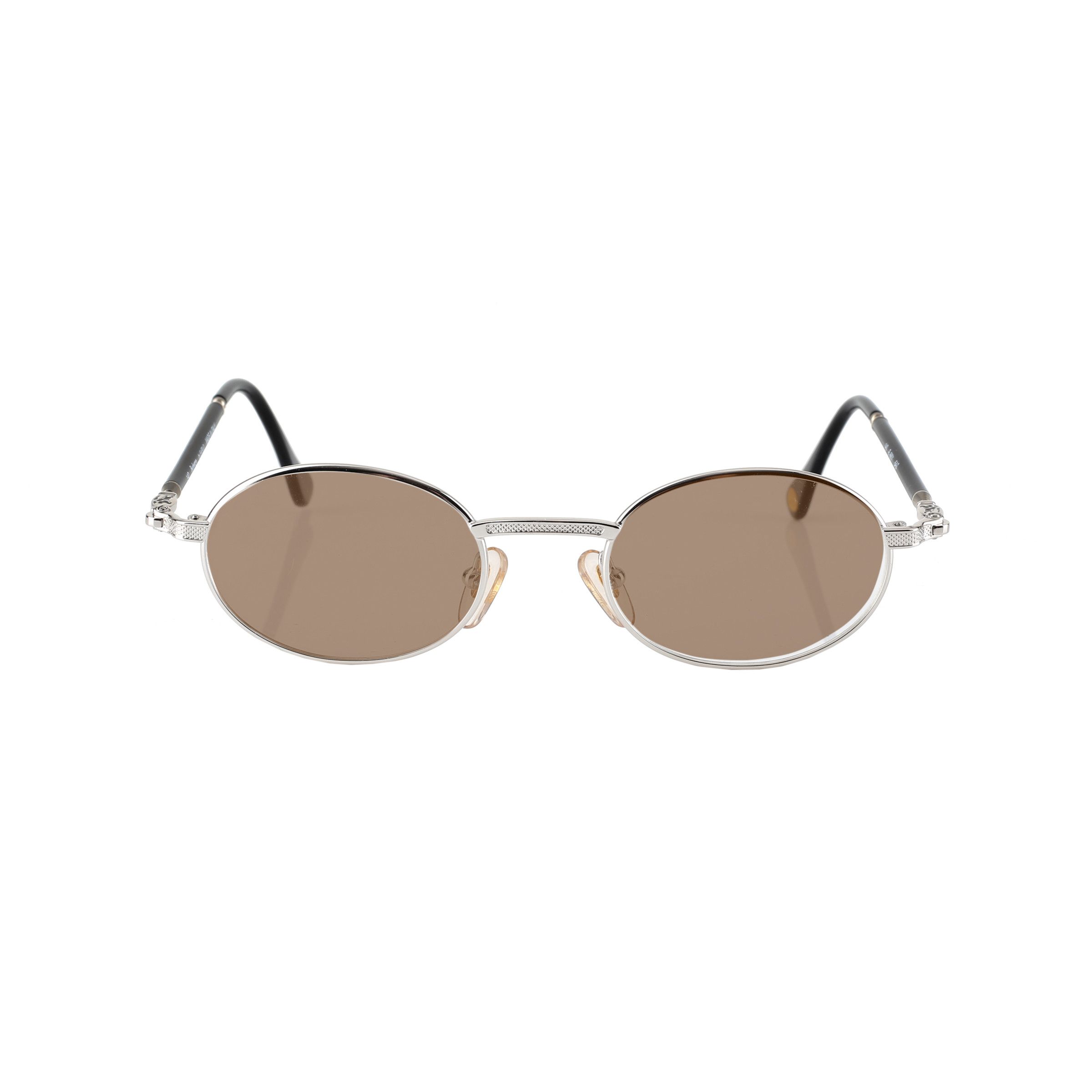 Burberry Burberry '90s Silver & Black Oval Frame Sunglasses Brown Size ONE SIZE - 2 Thumbnail