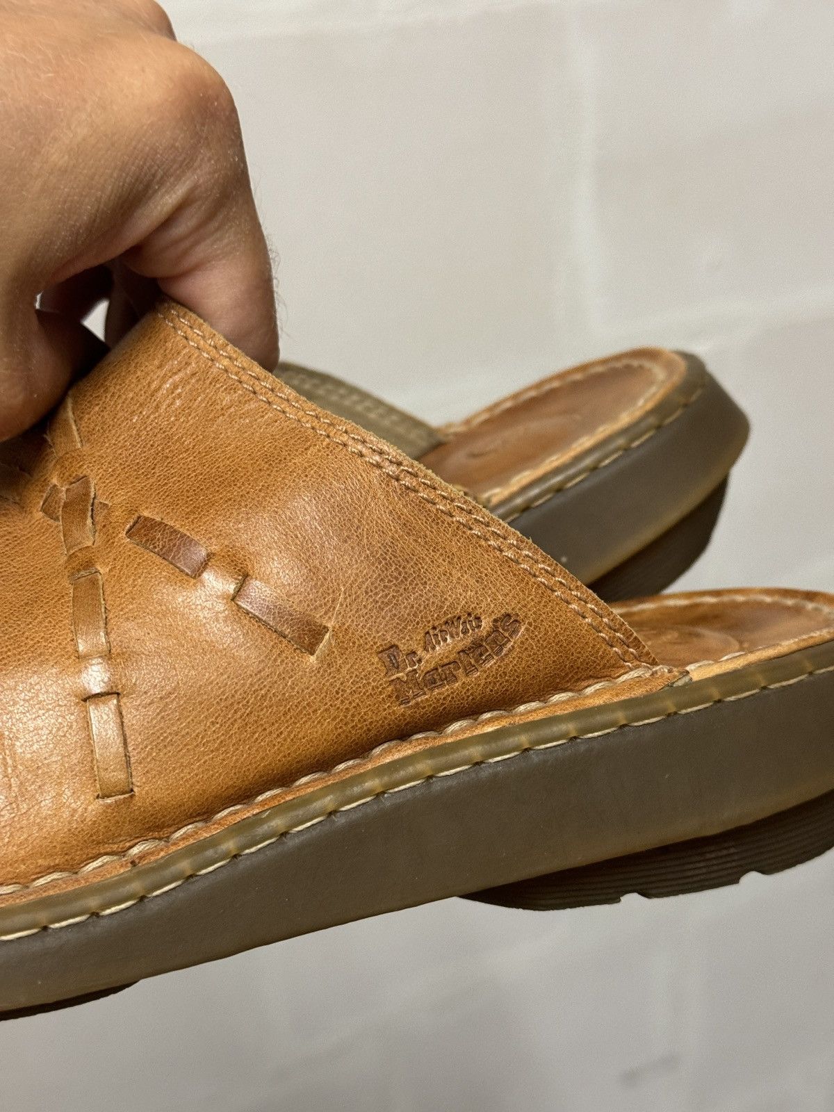 Dr. Martens Dr Martens Brown leather sandals slip on rare avant garde Size US 9 / EU 42 - 3 Thumbnail