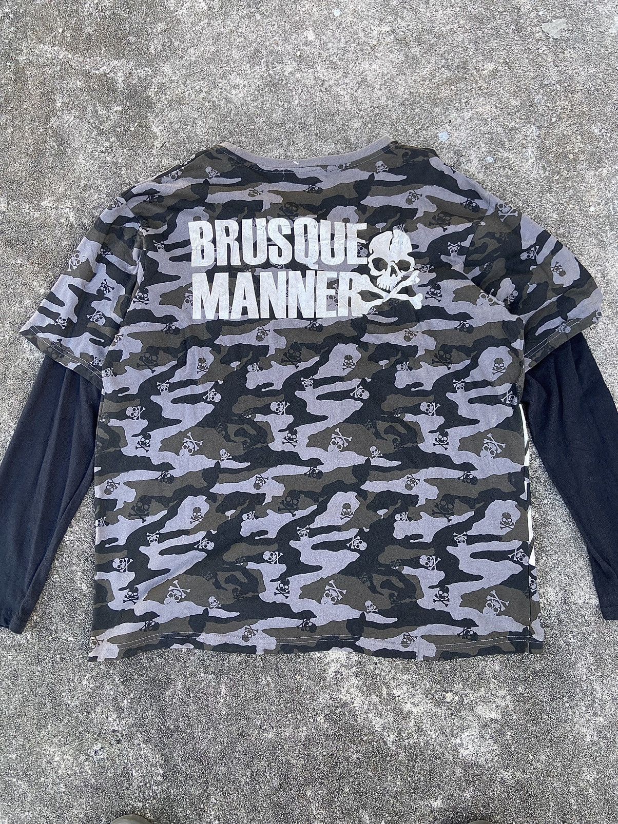 Beauty Beast × Hysteric Glamour × Japanese Brand BRUSQUE MANNER DOUBLE LAYER ALL OVER SKULL LONG SLEEVE Size US XL / EU 56 / 4 - 12 Thumbnail