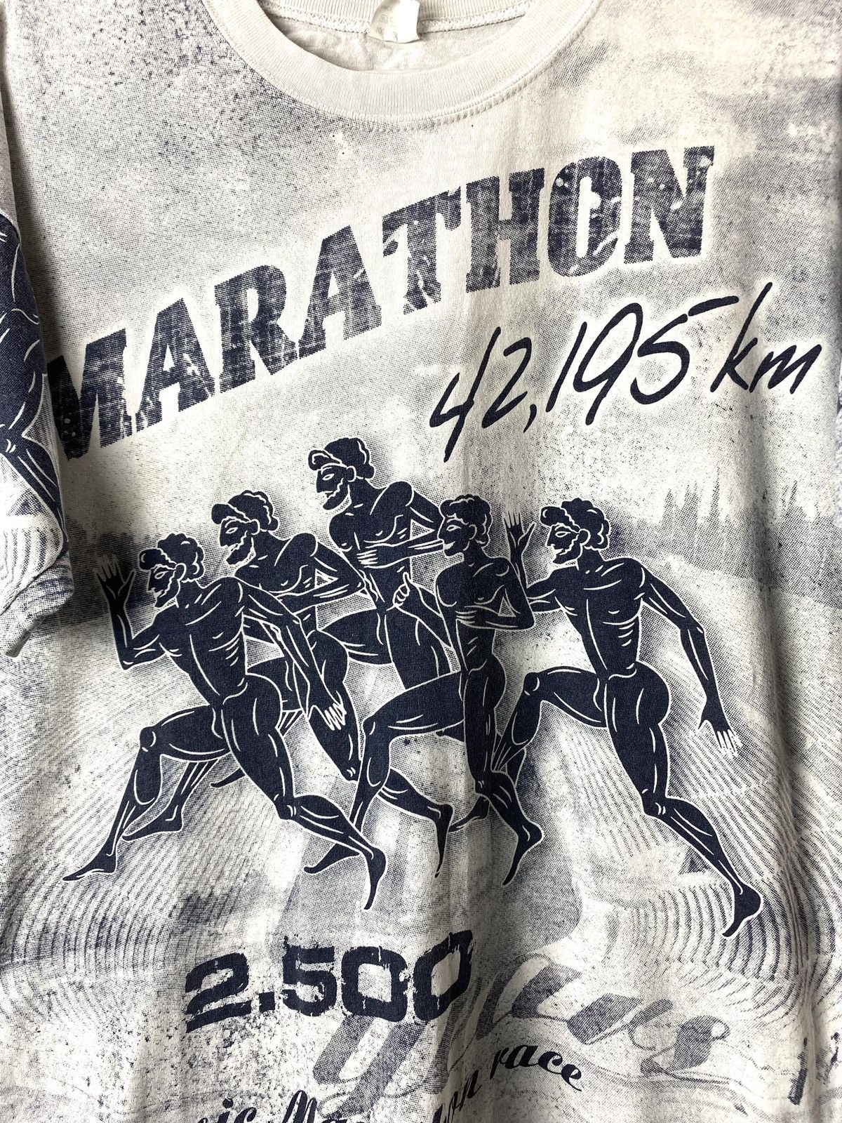 Vintage Rare! Vintage Greece Marathone Full Print T Shirt Size US S / EU 44-46 / 1 - 6 Thumbnail