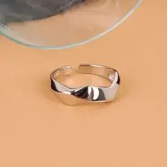 Other Irregular Twist Oval Wide Adjustable Ring Size ONE SIZE - 5 Thumbnail