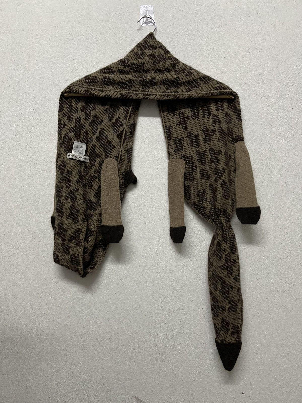 Issey Miyake 90s ISSEY MIYAKE WOOL SCARF RARE DESIGN Size ONE SIZE - 2 Thumbnail