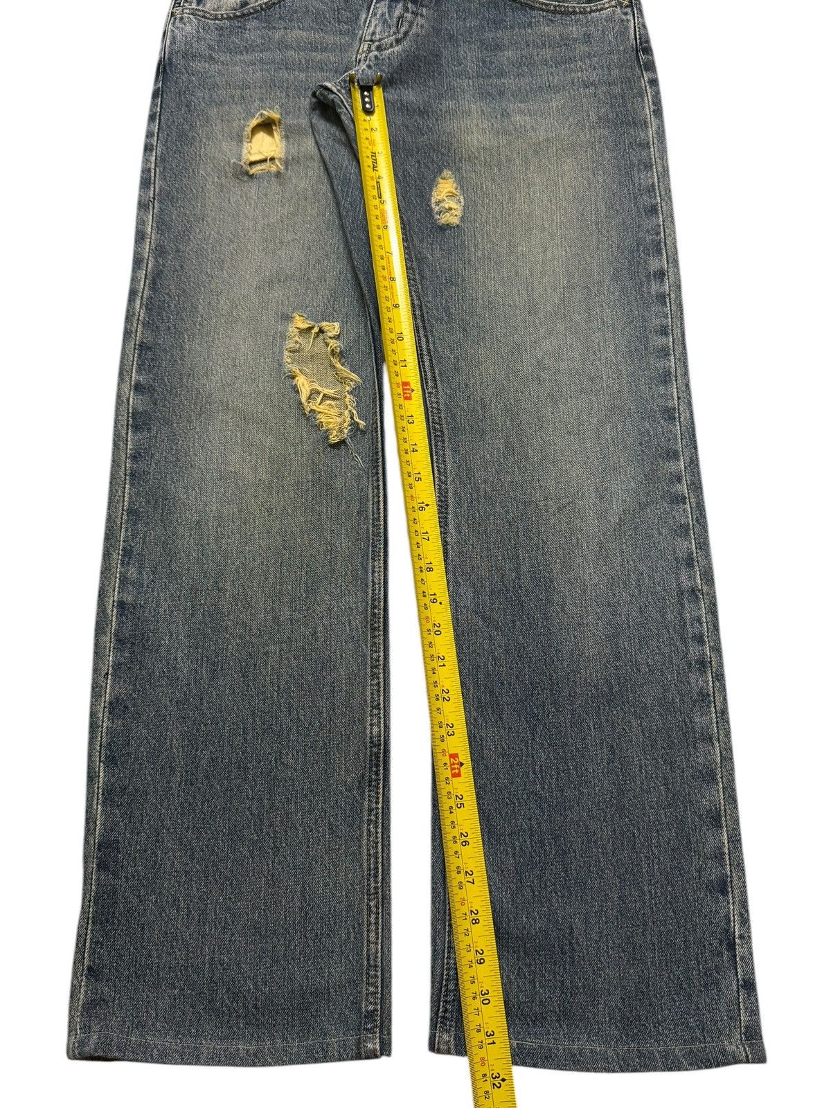 Full Count & Co. Vintage Japanese Brand Blue Faded Wash Distressed Loose Fits Size US 32 / EU 48 - 10 Thumbnail
