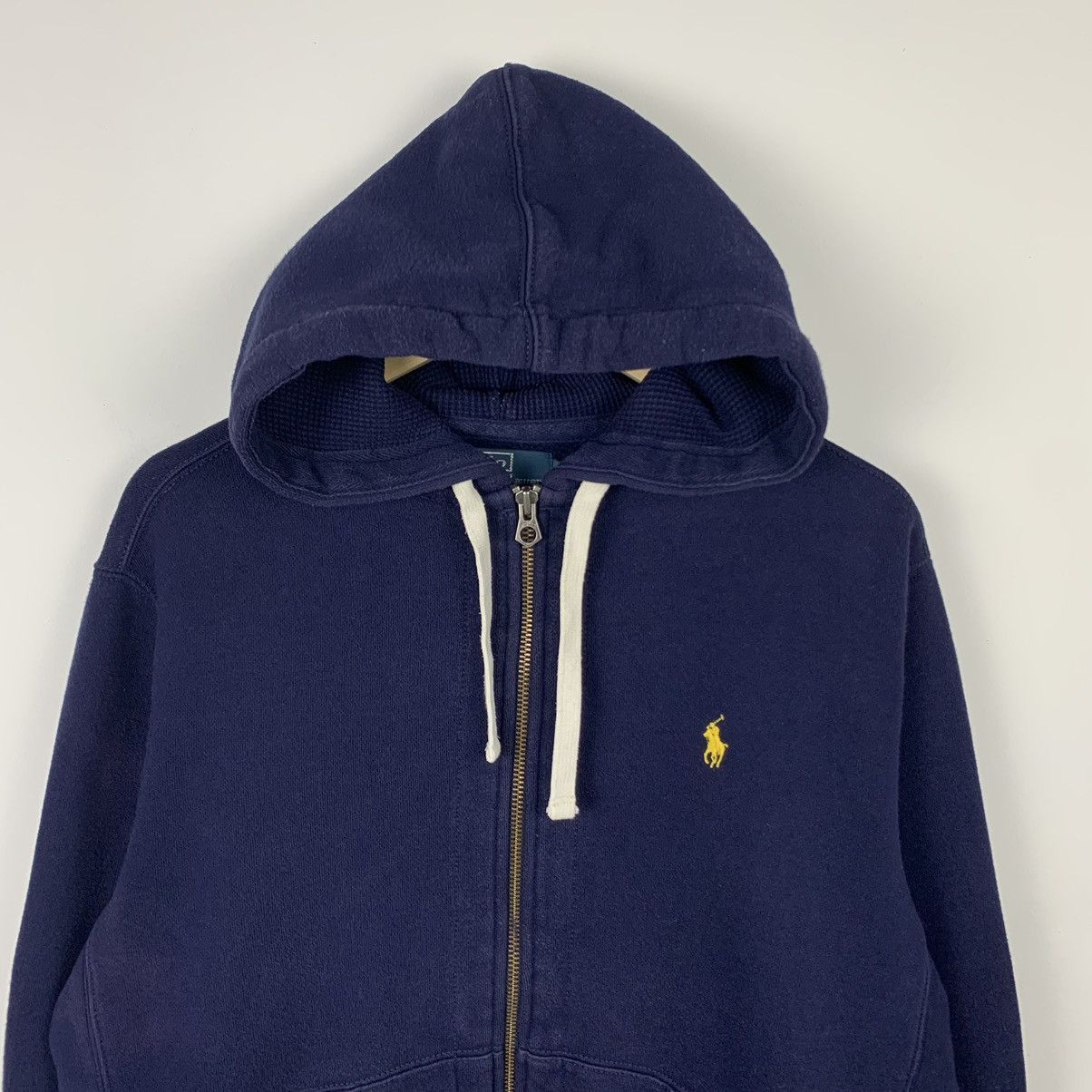 Polo Ralph Lauren Vintage Y2K Polo Ralph Lauren Zip Up Hoodie Yellow Pony Logo Size US L / EU 52-54 / 3 - 2 Thumbnail