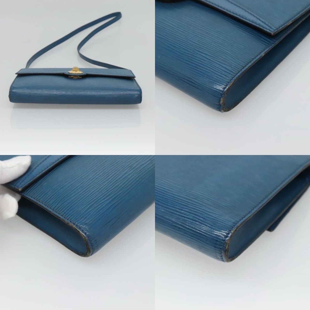 Louis Vuitton LOUIS VUITTON Epi Pochette Arche Shoulder Bag Blue M52575 Size ONE SIZE - 10 Thumbnail